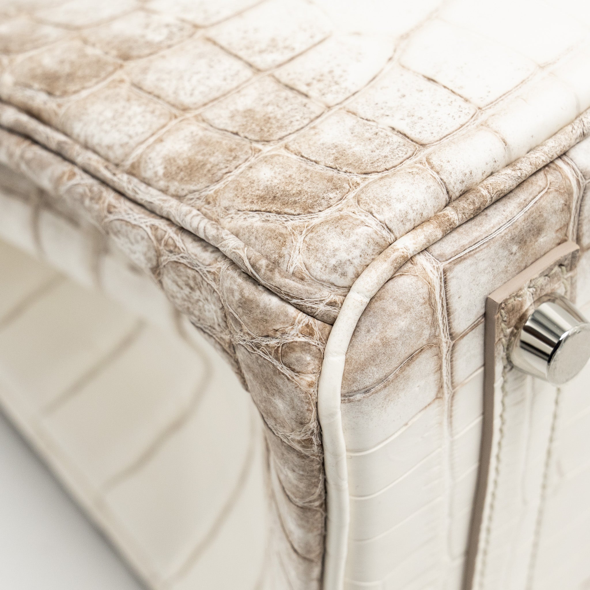 HERMES BIRKIN 25 CROCODILE NILOTICUS HIMALAYA BLANC SHW