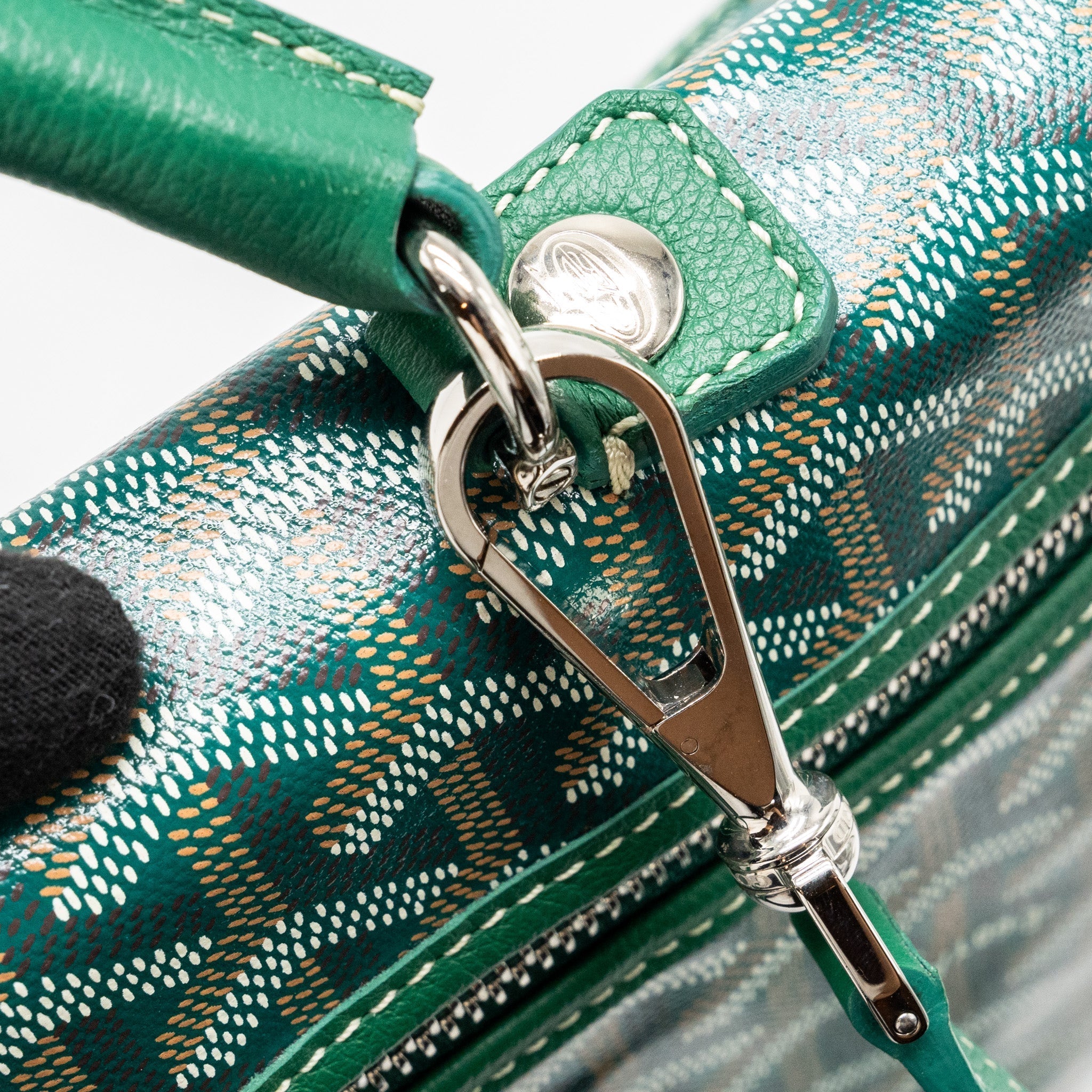 SAINT LEGER BACKPACK WITH BULLDOG PRINT CANVAS GREEN SHW