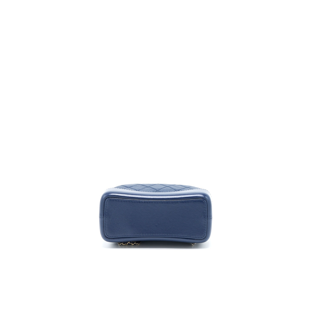 SMALL GABRIELLE BACKPACK CALFSKIN DARK BLUE MULTICOLOUR HARDWARE