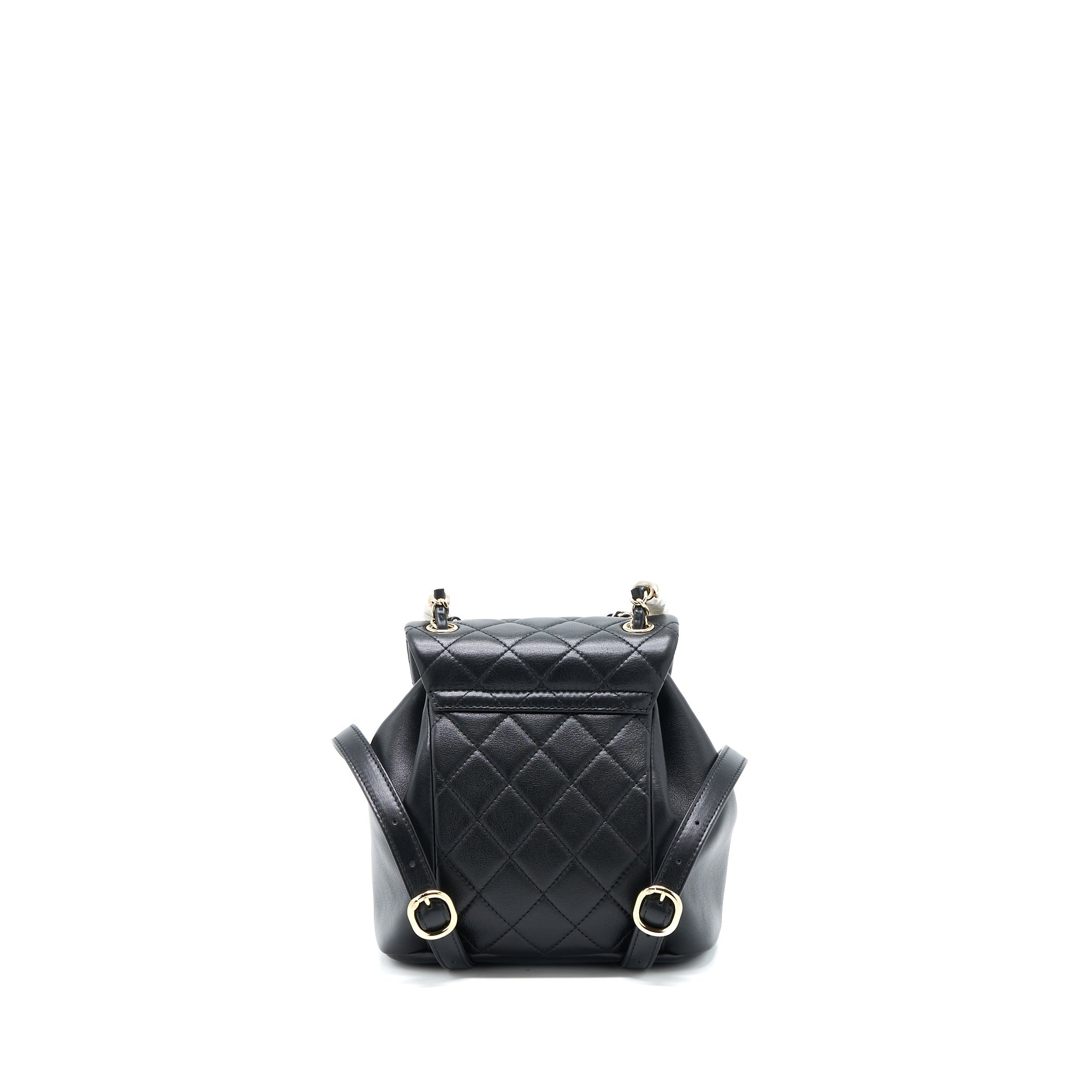 23C DUMA MINI BACKPACK CALFSKIN BLACK LGHW (MICROCHIP)