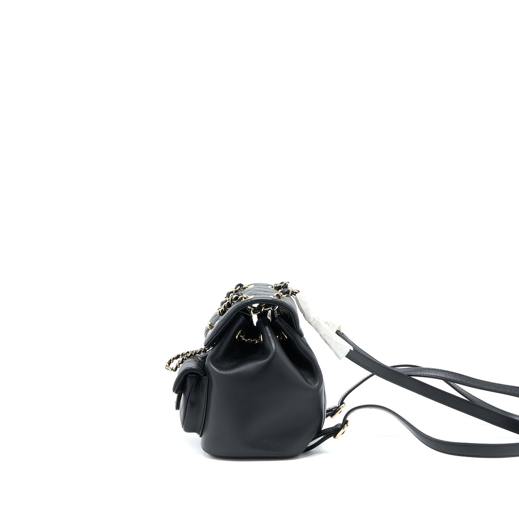 23C DUMA MINI BACKPACK CALFSKIN BLACK LGHW (MICROCHIP)
