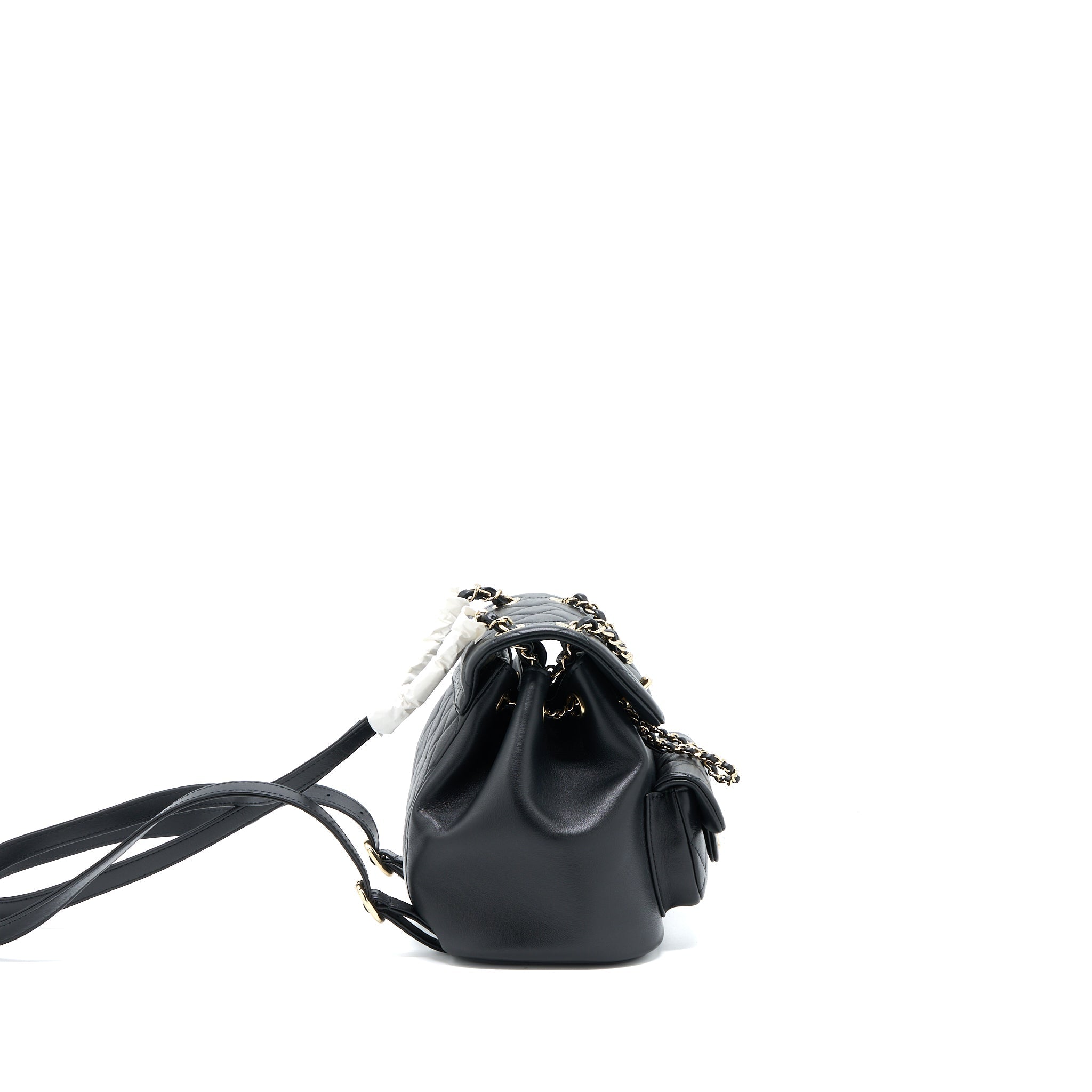 23C DUMA MINI BACKPACK CALFSKIN BLACK LGHW (MICROCHIP)