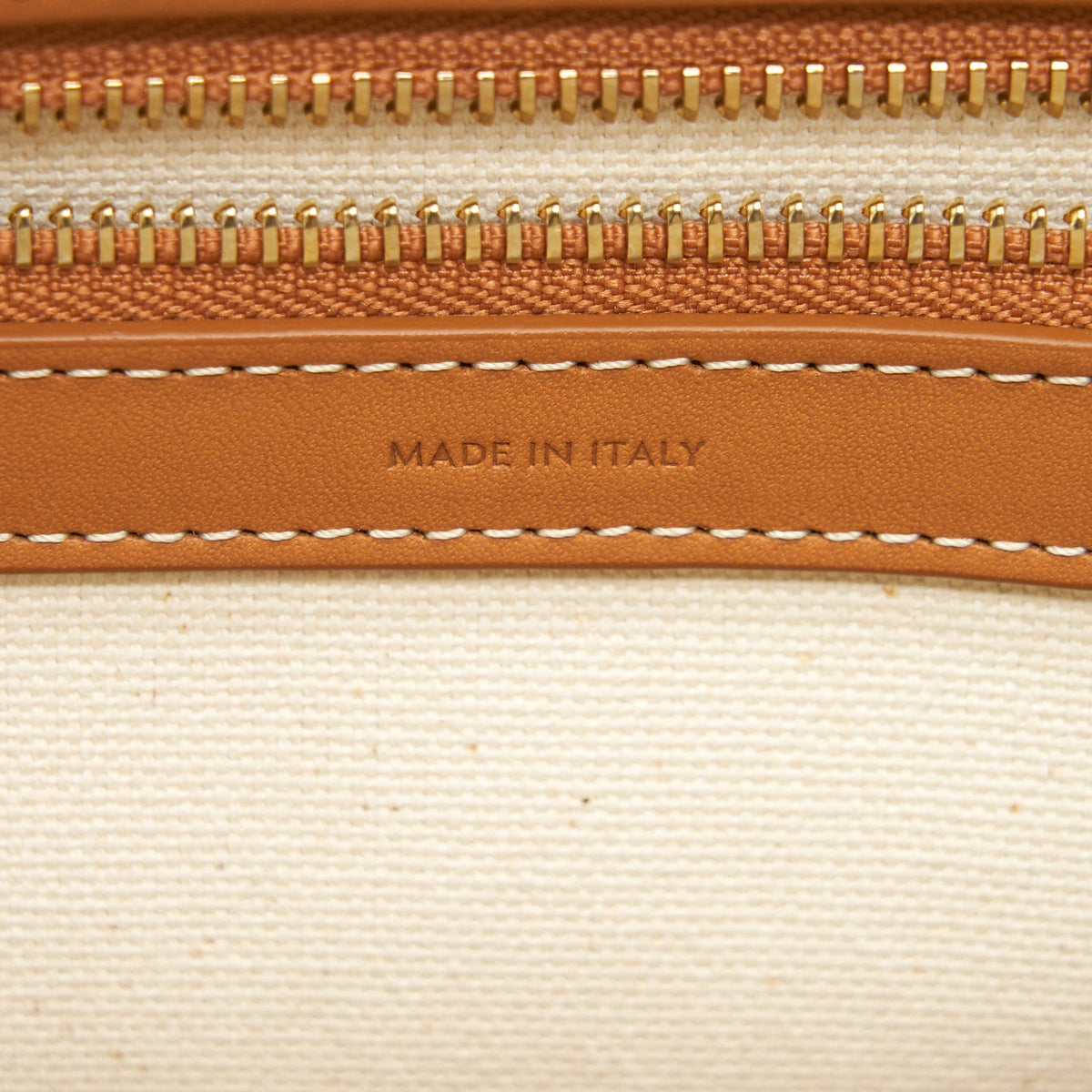 CELINE HORIZONTAL CABAS CELINE IN CANVAS WITH CELINE PRINT AND CALFSKIN NATURAL / TAN