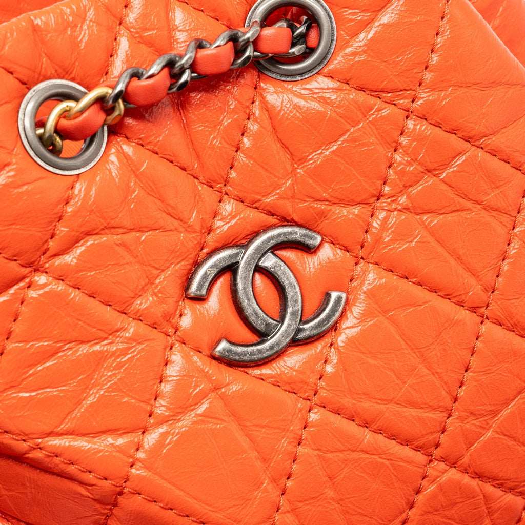 SMALL GABRIELLE BACKPACK AGED CALFSKIN RED MULTICOLOUR HARDWARE