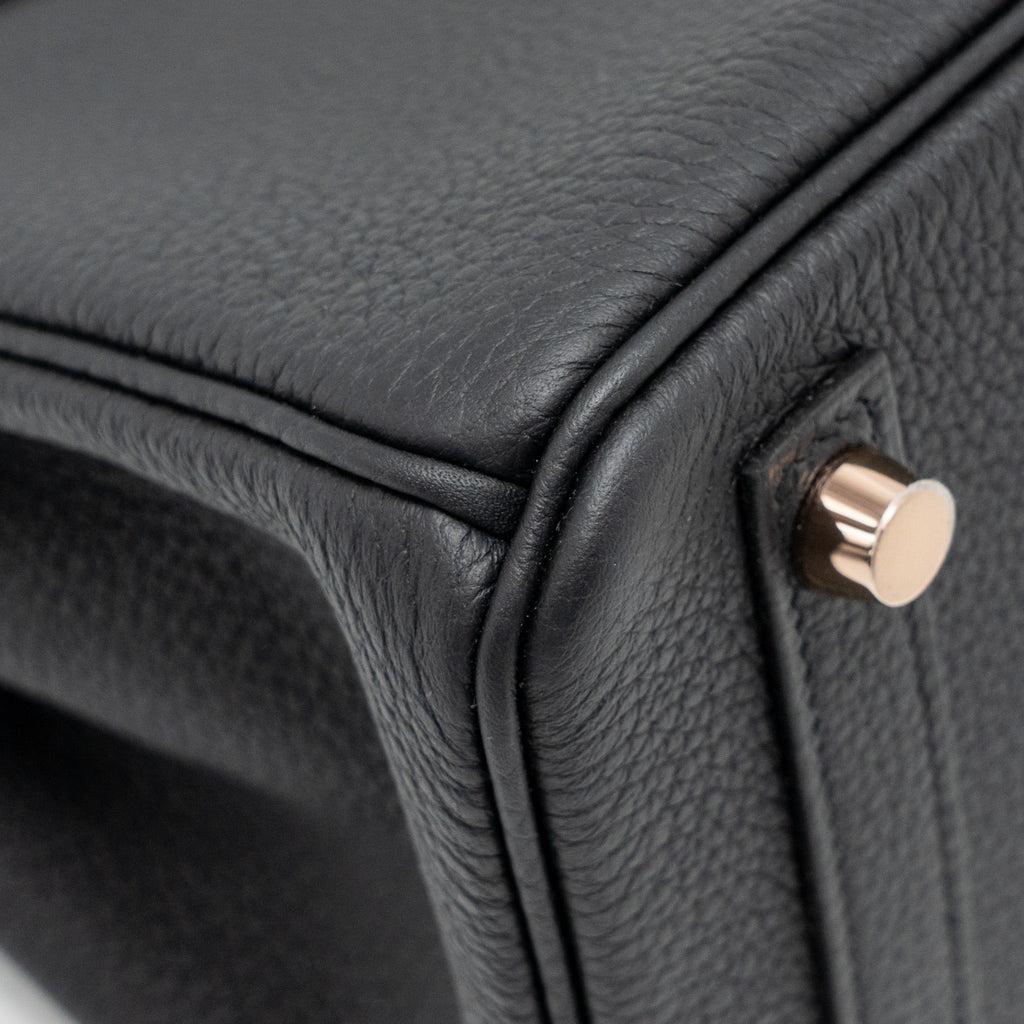 HERMES BIRKIN 25 TOGO BLACK RGHW