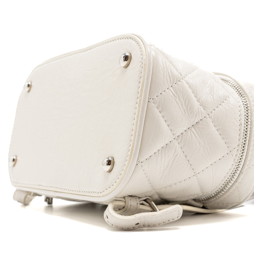 TRANSPARENT BACKPACK PVC/SHINY CALFSKIN WHITE SHW