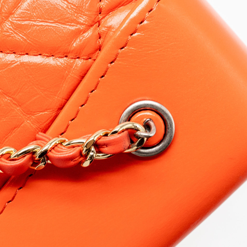 SMALL GABRIELLE BACKPACK AGED CALFSKIN RED MULTICOLOUR HARDWARE