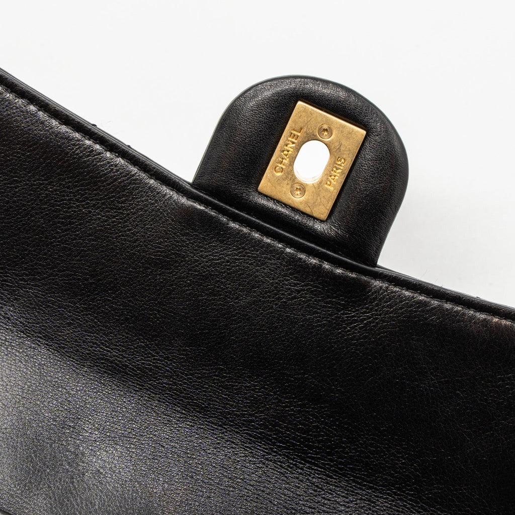 MESSENGER BAG CALFSKIN BLACK GHW