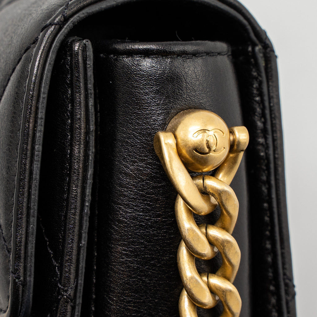 MESSENGER BAG CALFSKIN BLACK GHW
