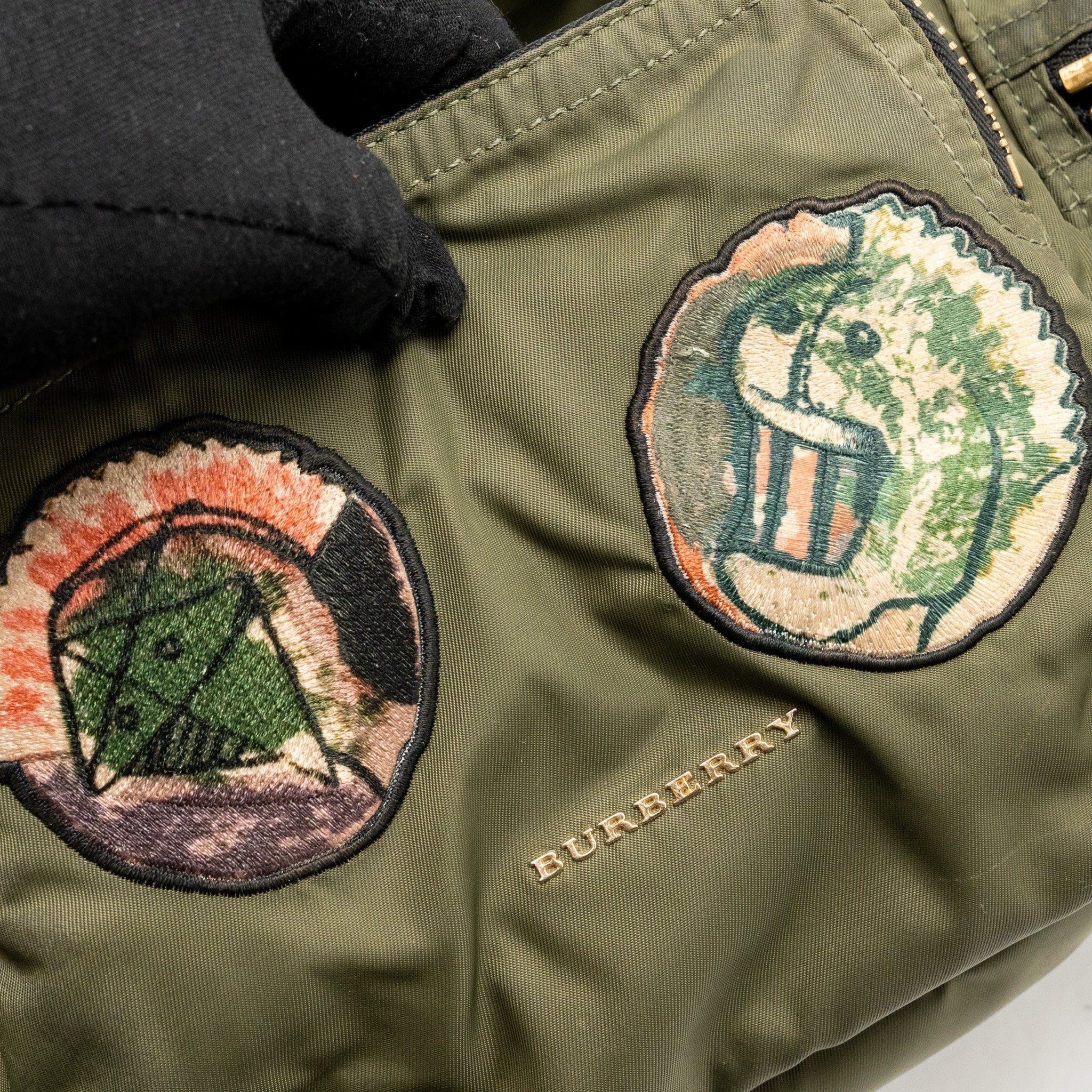 PATCHES RUCKSACK MEDIUM BACKPACK NYLON DARK GREEN GHW
