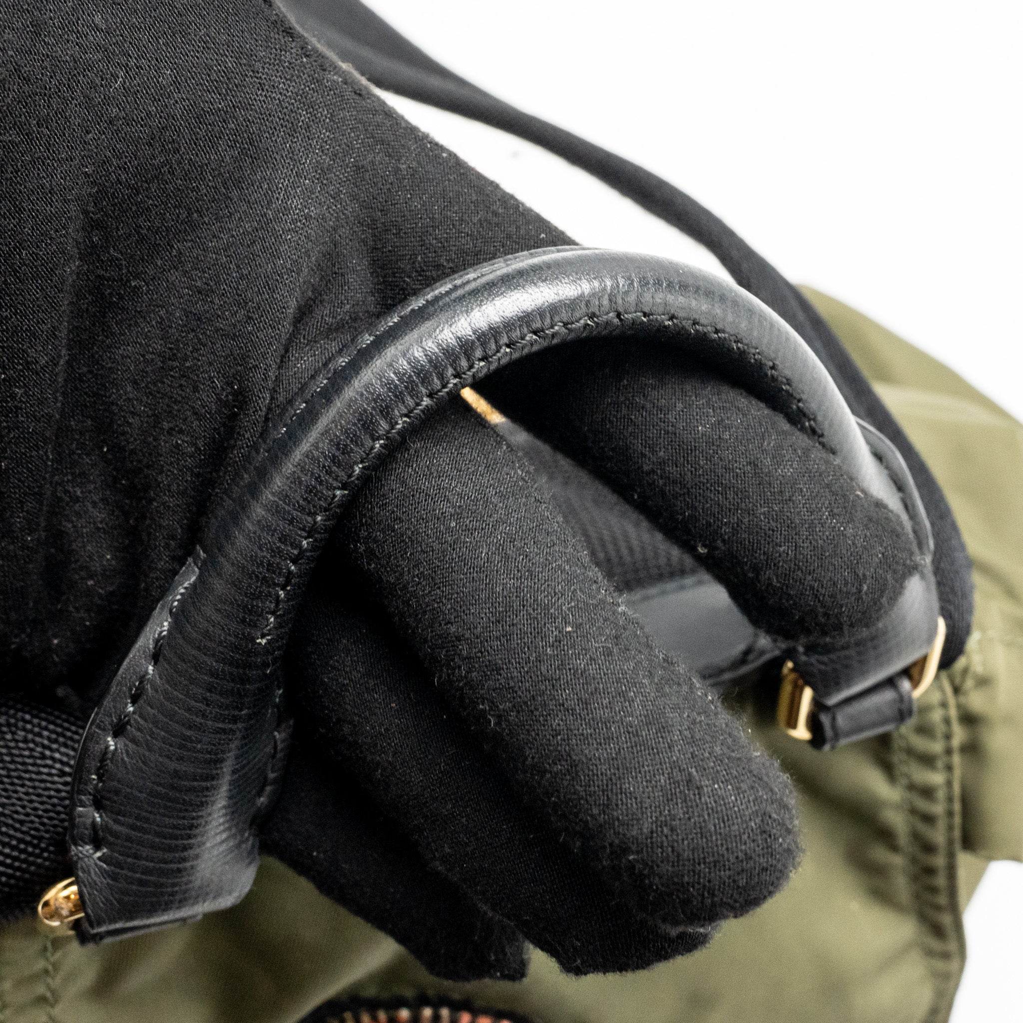 PATCHES RUCKSACK MEDIUM BACKPACK NYLON DARK GREEN GHW
