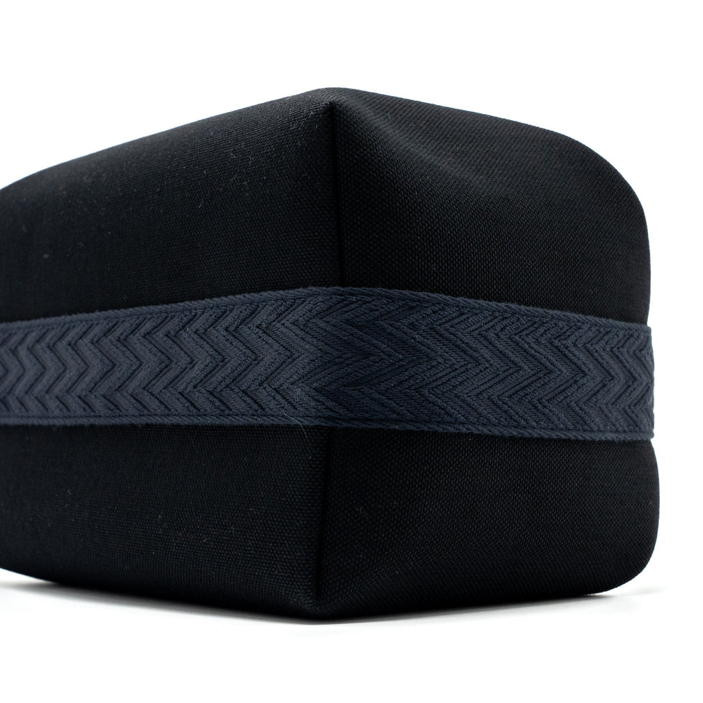 TROUSSE DE TOILETTE BRIDE A BRAC TRAVEL POUCH CANVAS BLACK/BLUE NUIT SHW