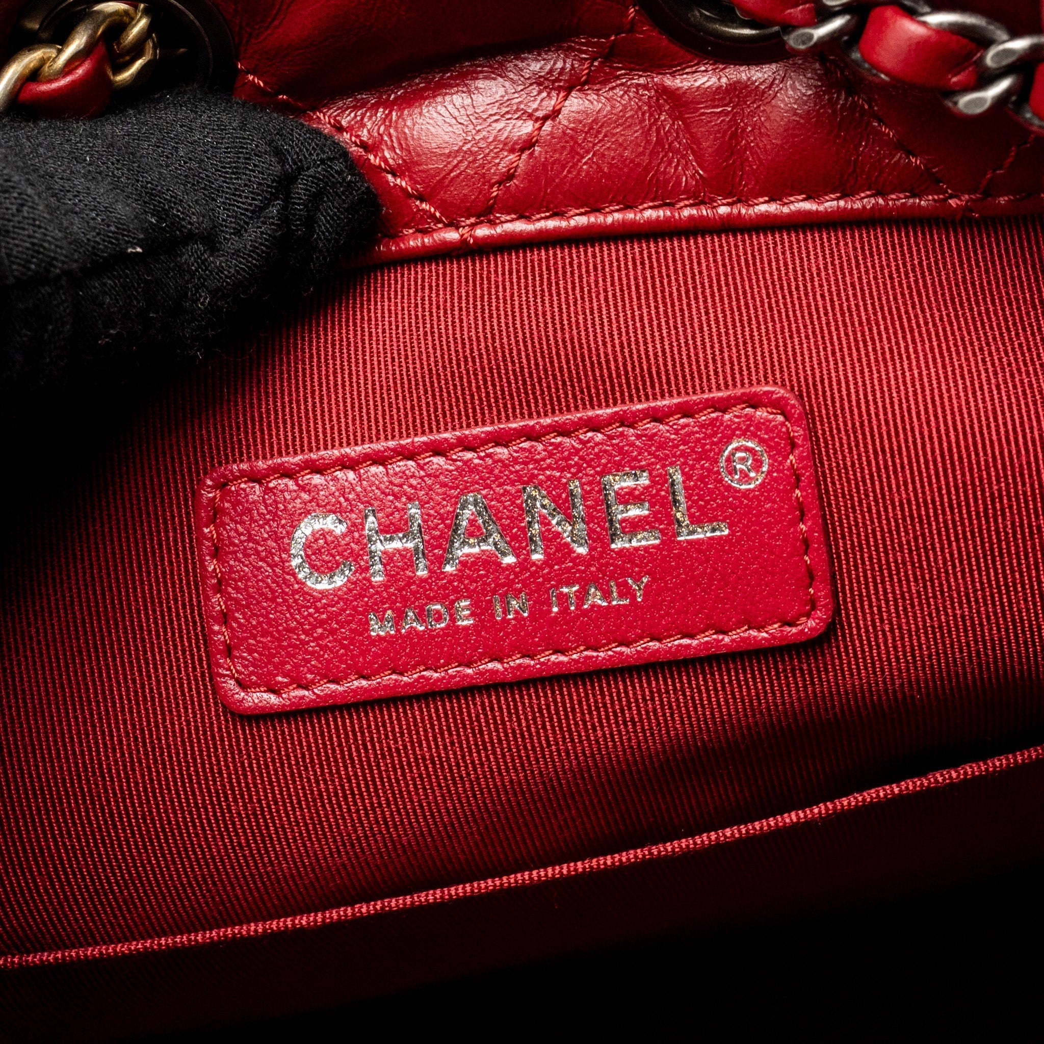 SMALL GABRIELLE BACKPACK CALFSKIN RED MULTICOLOUR HARDWARE