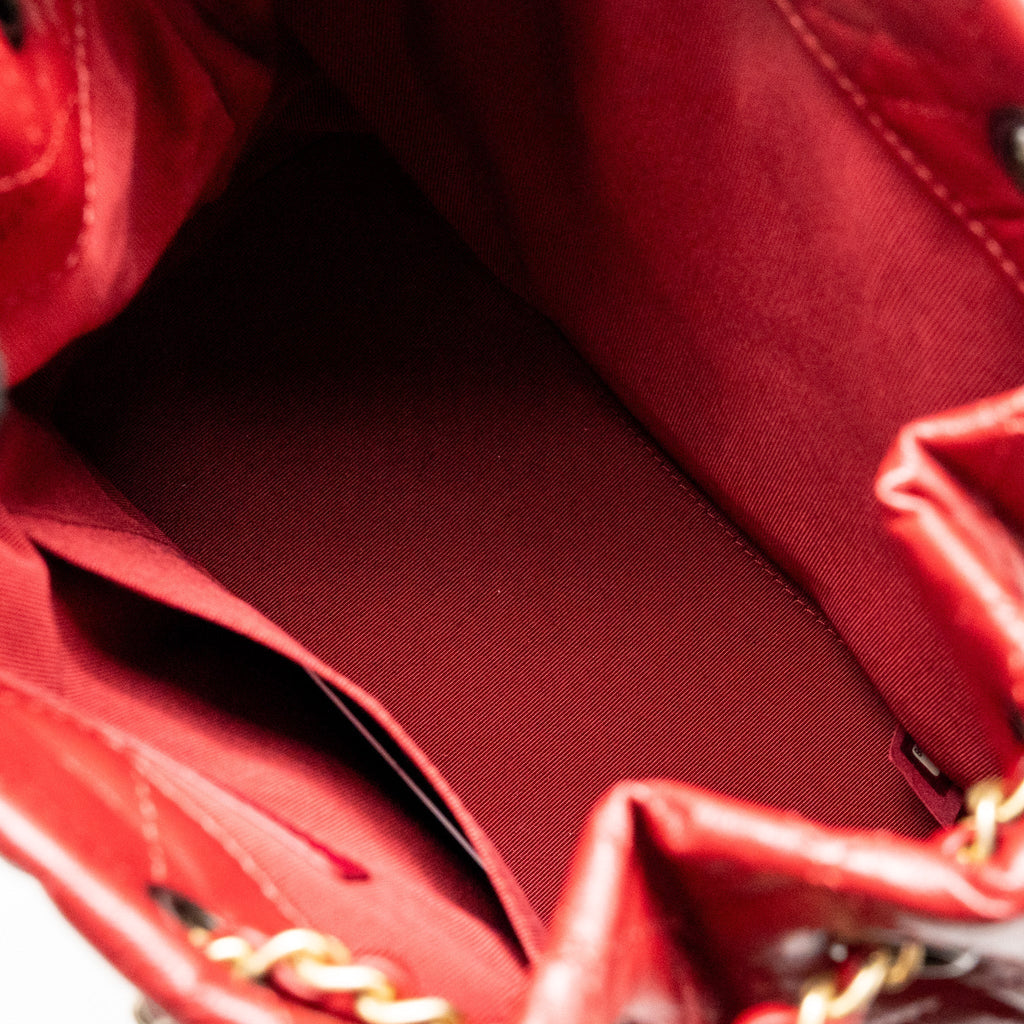 SMALL GABRIELLE BACKPACK CALFSKIN RED MULTICOLOUR HARDWARE