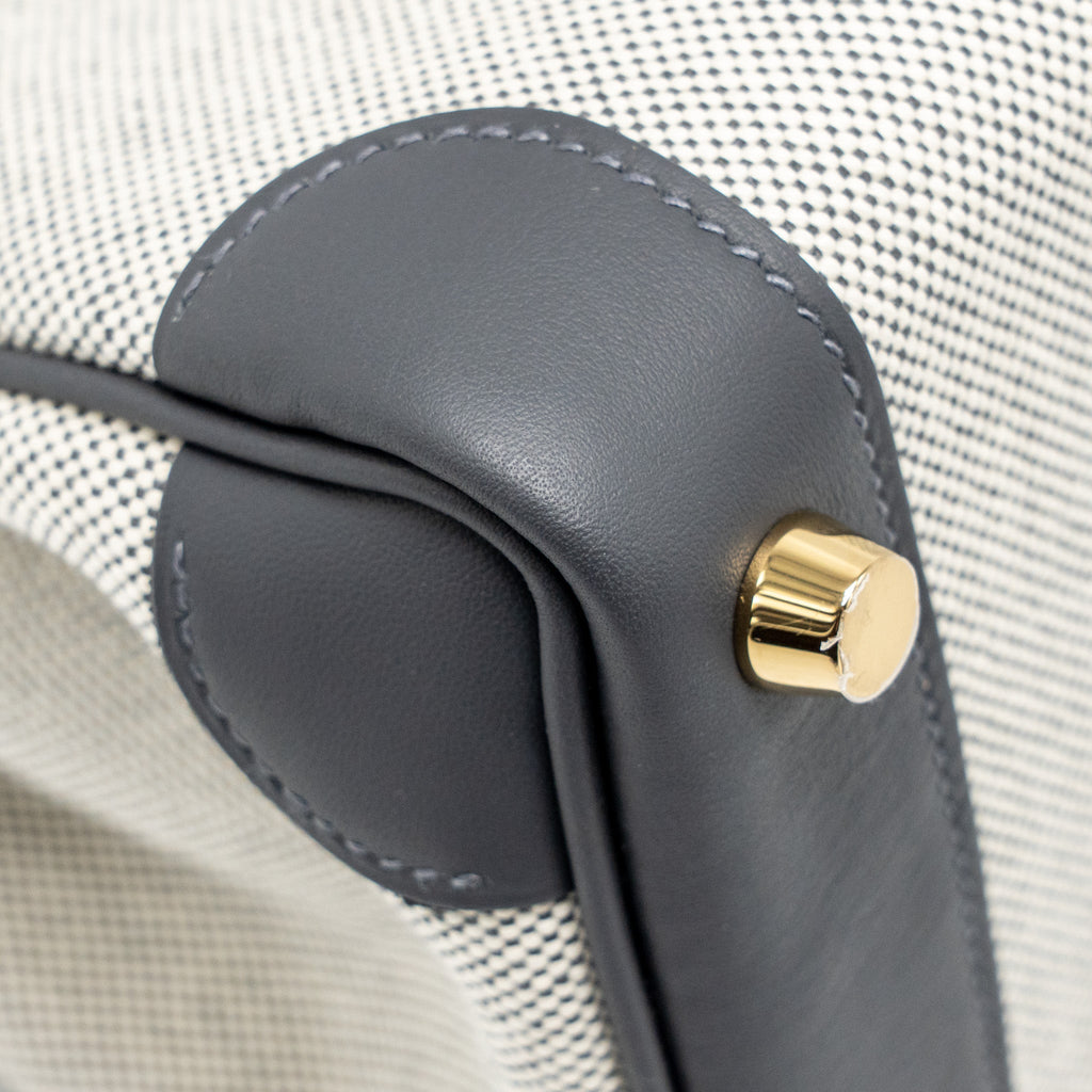 HERMES BIRKIN 25 TOILE SWIFT/CANVAS ECRU-ARDOISE/ARDOISE GHW