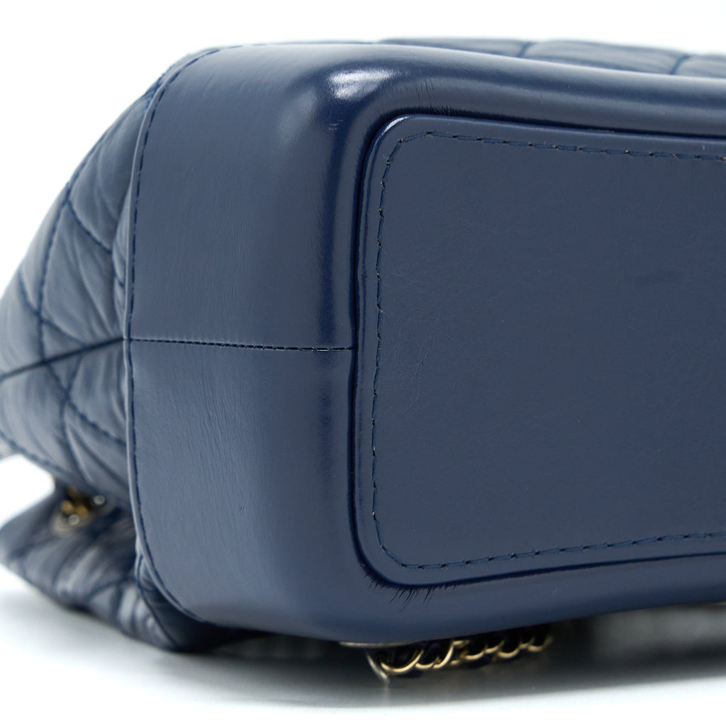 SMALL GABRIELLE BACKPACK CALFSKIN DARK BLUE MULTICOLOUR HARDWARE