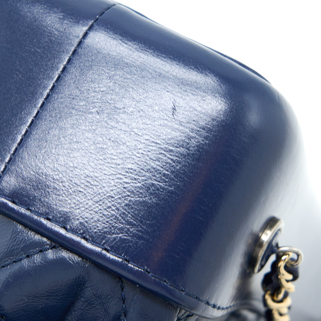SMALL GABRIELLE BACKPACK CALFSKIN DARK BLUE MULTICOLOUR HARDWARE