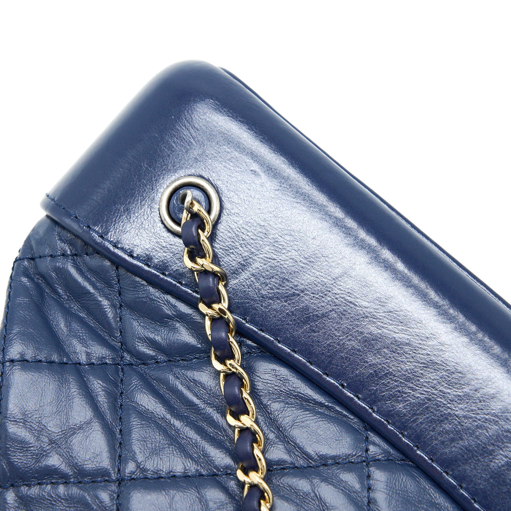 SMALL GABRIELLE BACKPACK CALFSKIN DARK BLUE MULTICOLOUR HARDWARE