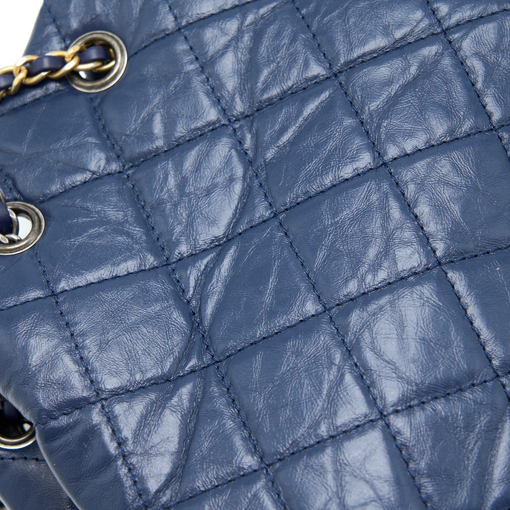 SMALL GABRIELLE BACKPACK CALFSKIN DARK BLUE MULTICOLOUR HARDWARE
