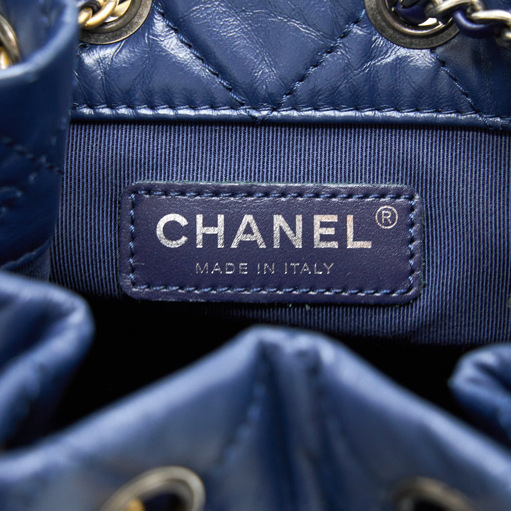 SMALL GABRIELLE BACKPACK CALFSKIN DARK BLUE MULTICOLOUR HARDWARE