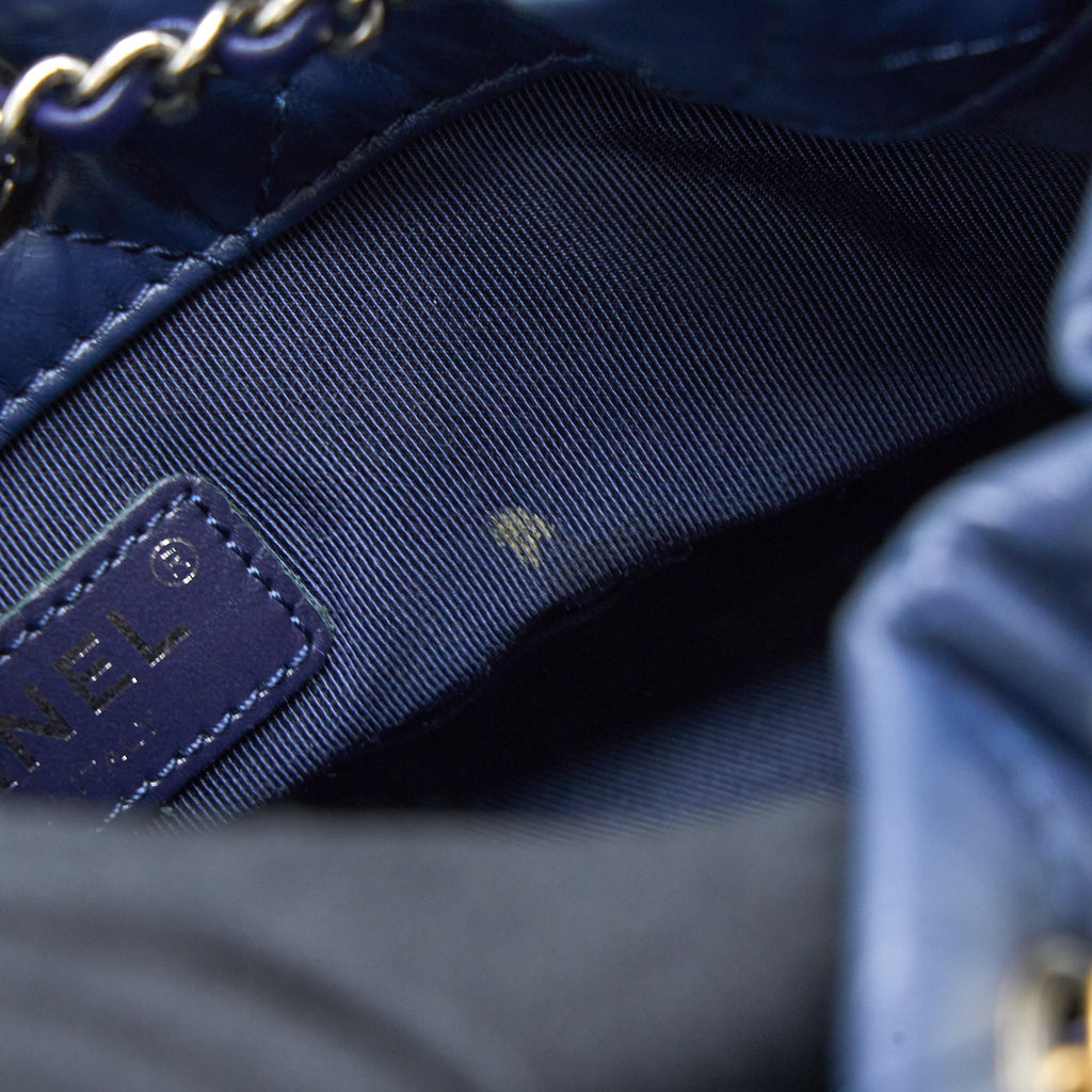 SMALL GABRIELLE BACKPACK CALFSKIN DARK BLUE MULTICOLOUR HARDWARE
