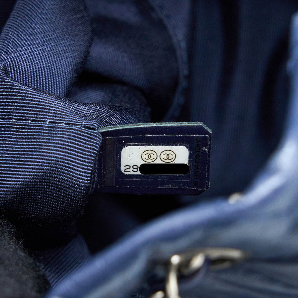 SMALL GABRIELLE BACKPACK CALFSKIN DARK BLUE MULTICOLOUR HARDWARE