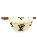 BUMBAG MONOGRAM TEDDY FLEECE BEIGE/BROWN