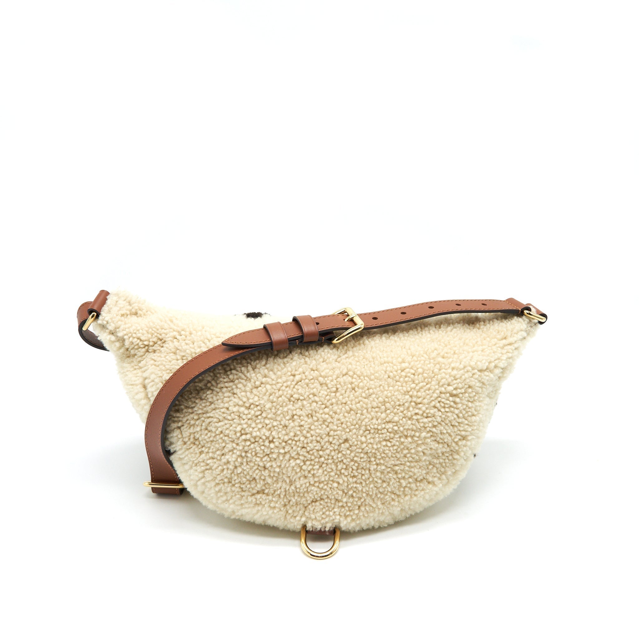 BUMBAG MONOGRAM TEDDY FLEECE BEIGE/BROWN