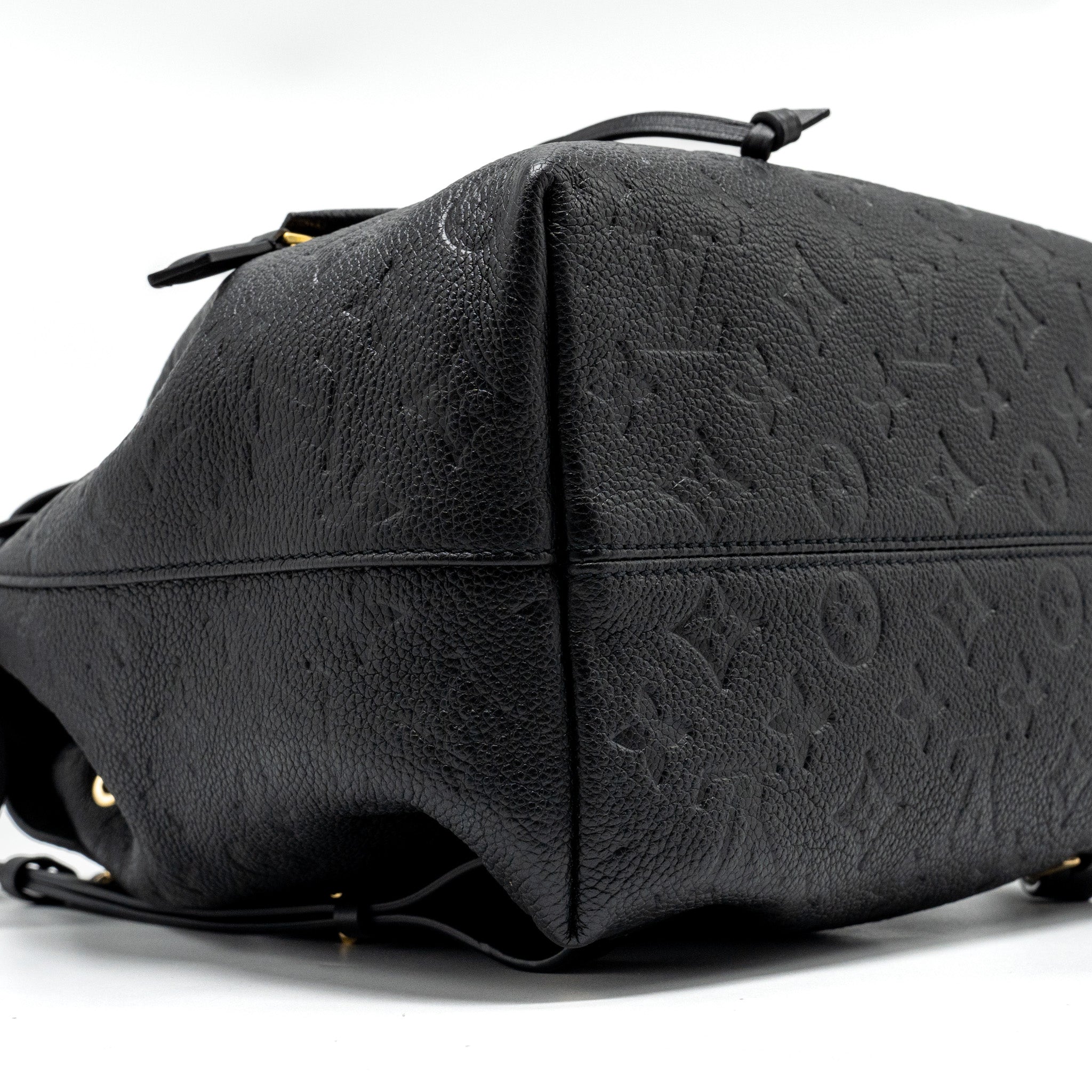 MONTSOURIS PM BACKPACK MONOGRAM EMPREINTE BLACK GHW