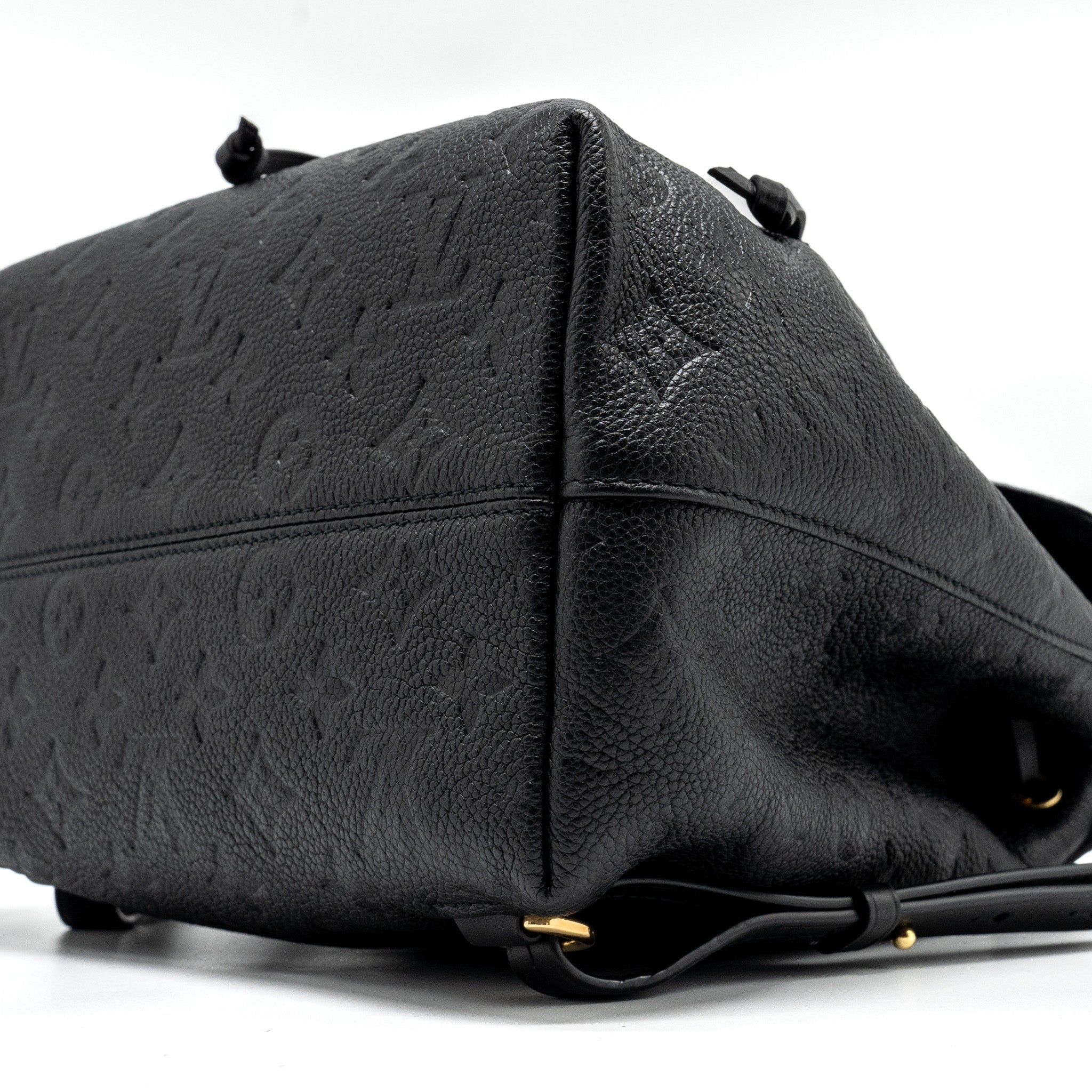 MONTSOURIS PM BACKPACK MONOGRAM EMPREINTE BLACK GHW