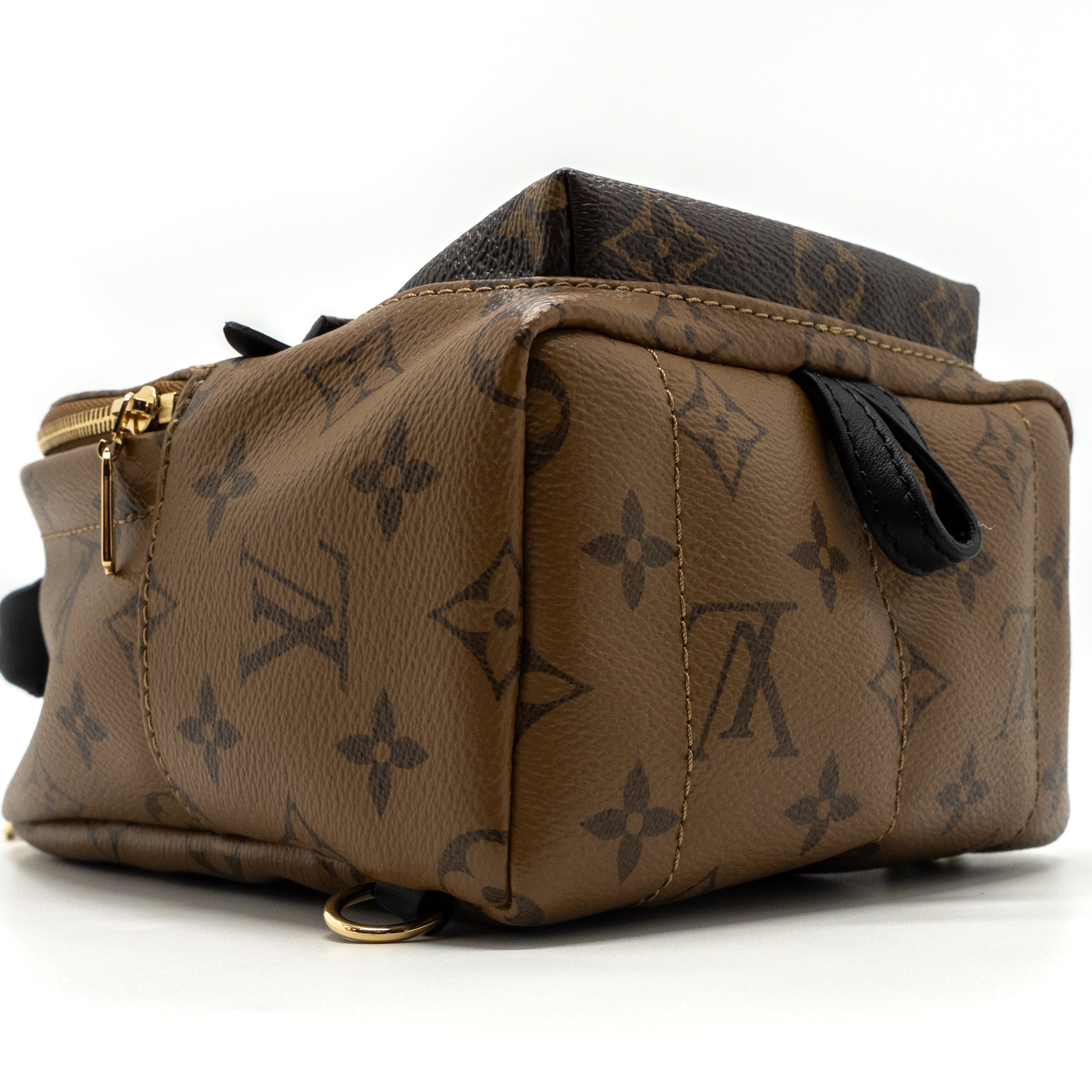 MINI PALM SPRING BACKPACK REVERSE MONOGRAM CANVAS GHW