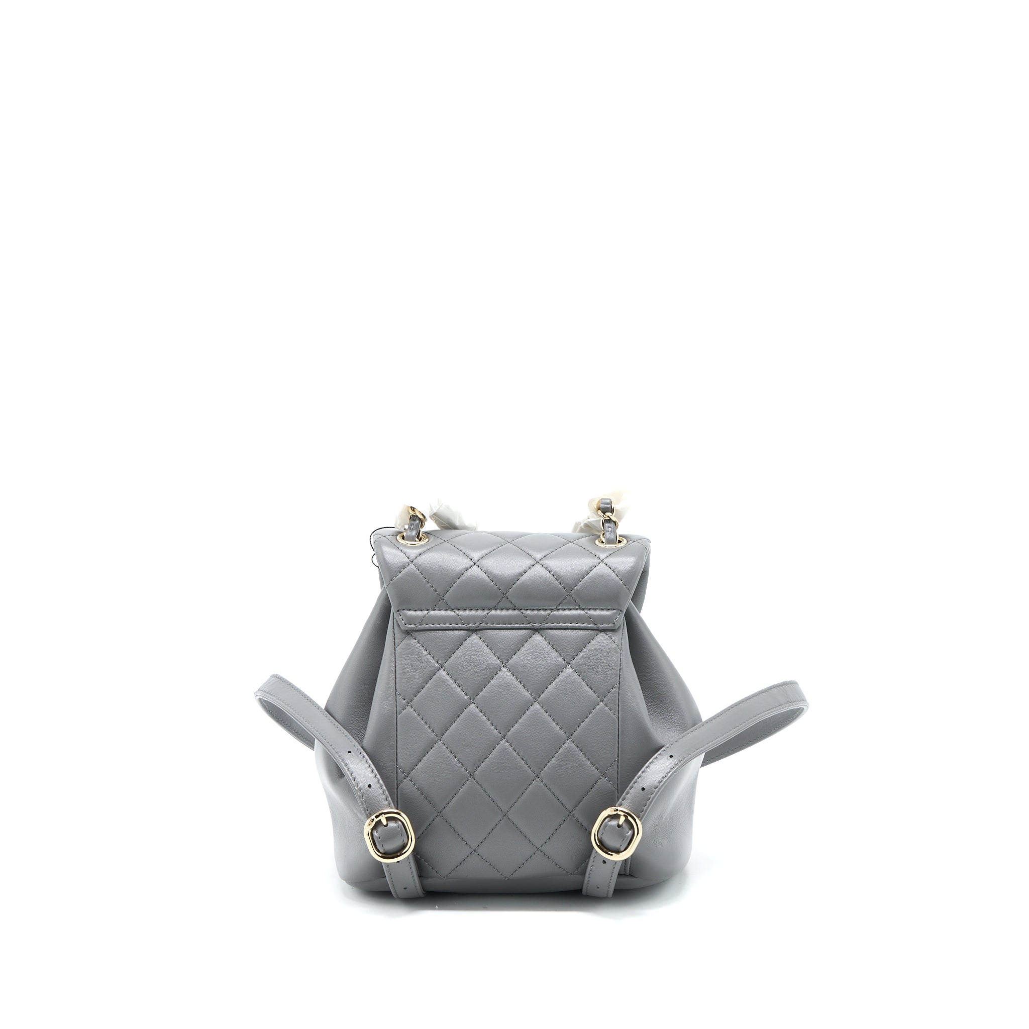 22A MIMI DUMA BACKPACK LAMBSKIN DARK GREY LGHW (MICROCHIP)