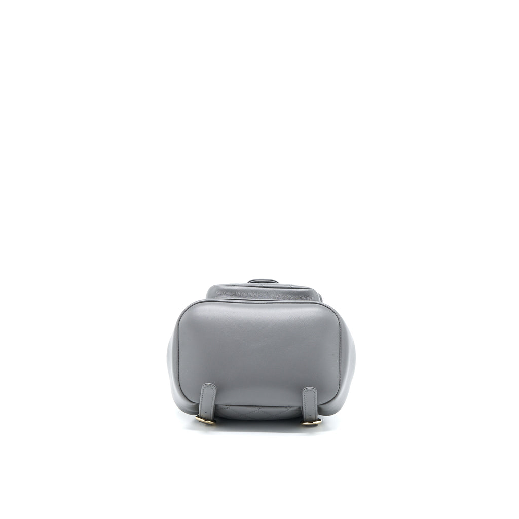 22A MIMI DUMA BACKPACK LAMBSKIN DARK GREY LGHW (MICROCHIP)