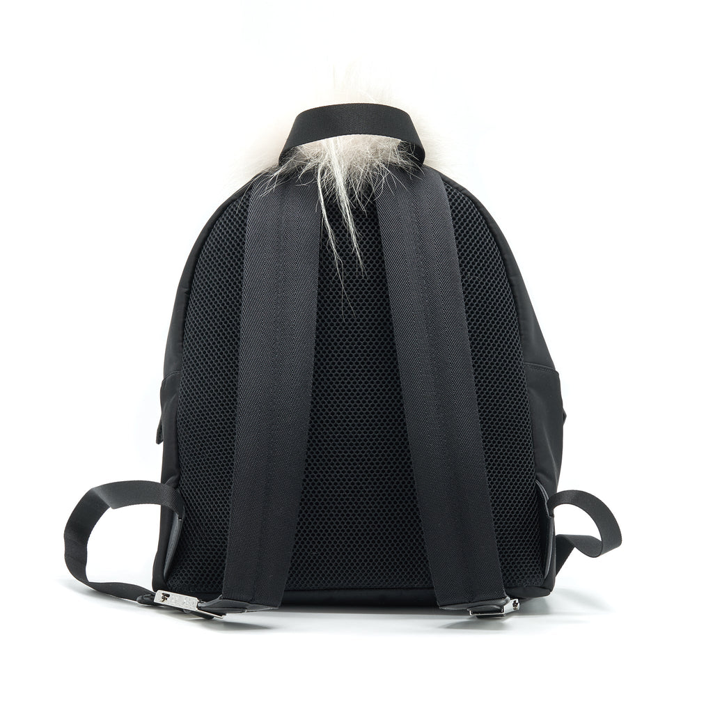 MONSTER BACKPACK IN BLACK WITH FUR