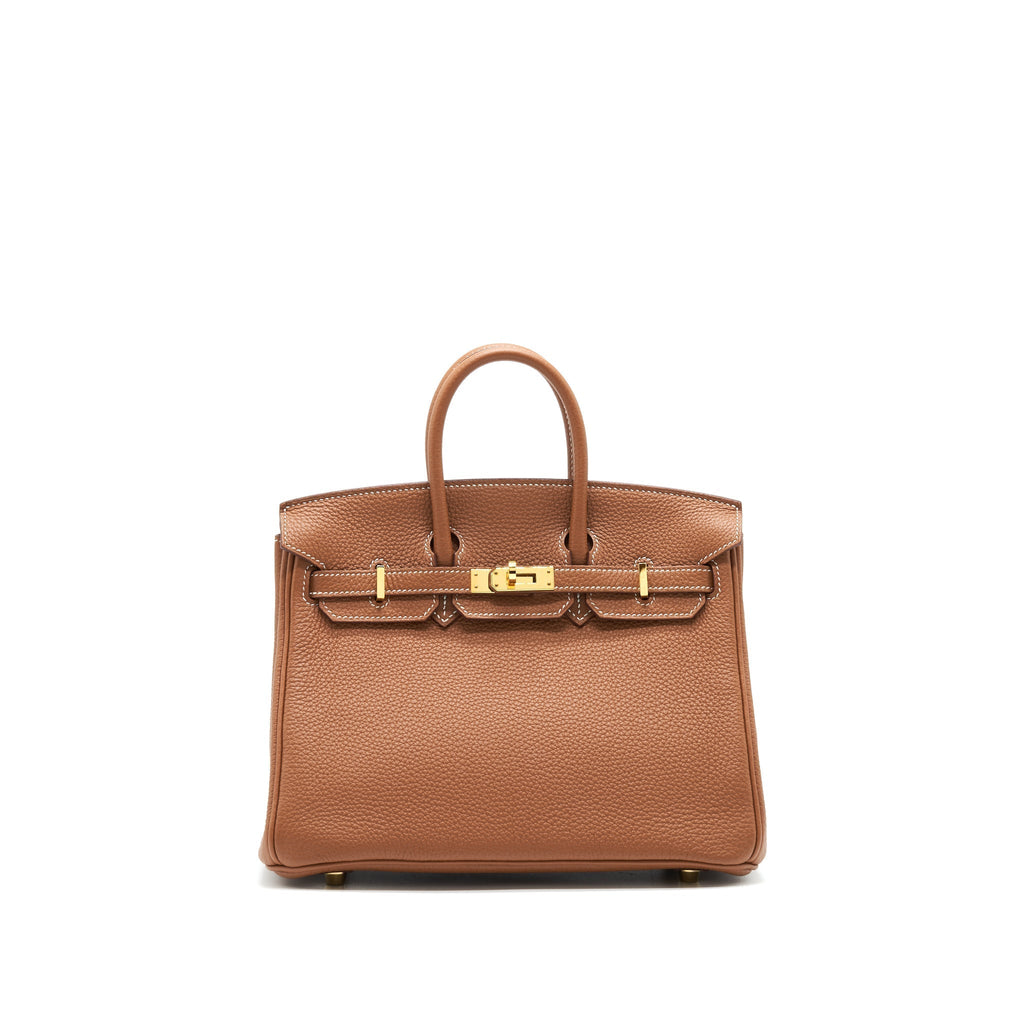 HERMES BIRKIN 25 GOLD WITH GHW TOGO