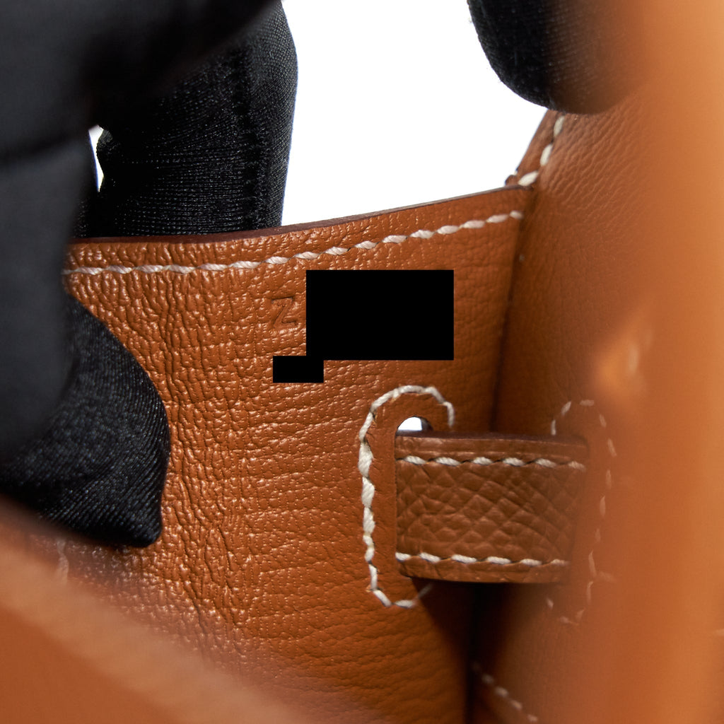 HERMES BIRKIN 25 SELLIER GOLD WITH GHW EPSOM LEATHER