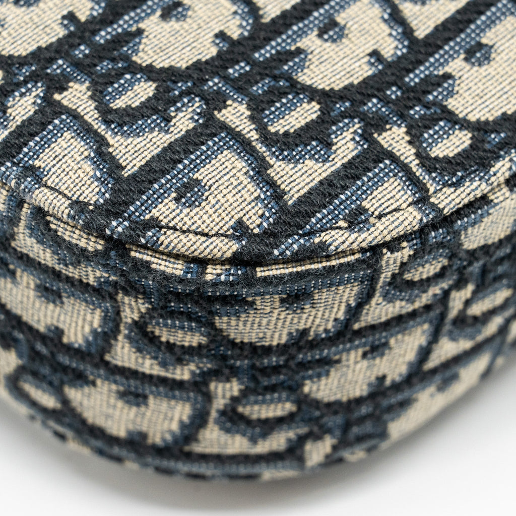 HOMME MINI SADDLE MESSENGER BAG WITH FLAP OBLIQUE JACQUARD/GRAINED CALFSKIN MULTICOLOUR HARDWARE