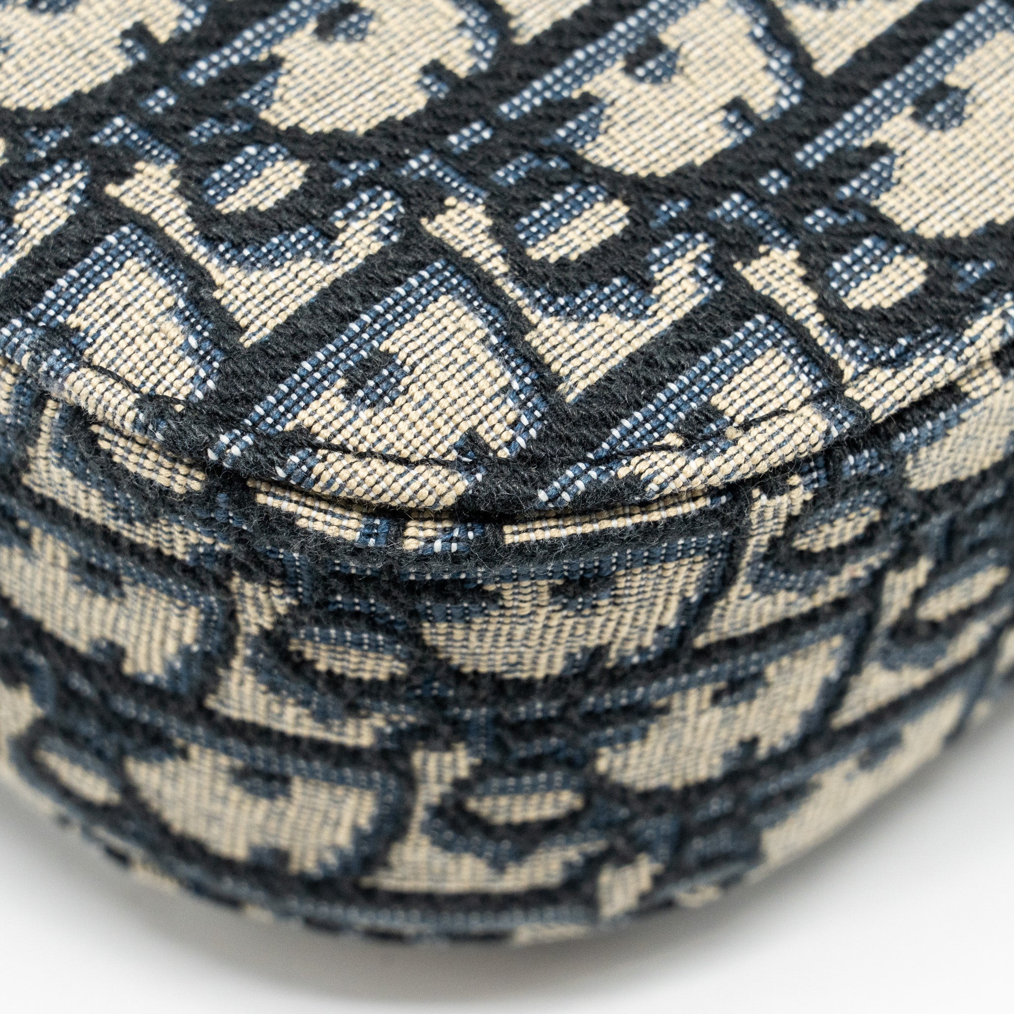 HOMME MINI SADDLE MESSENGER BAG WITH FLAP OBLIQUE JACQUARD/GRAINED CALFSKIN MULTICOLOUR HARDWARE