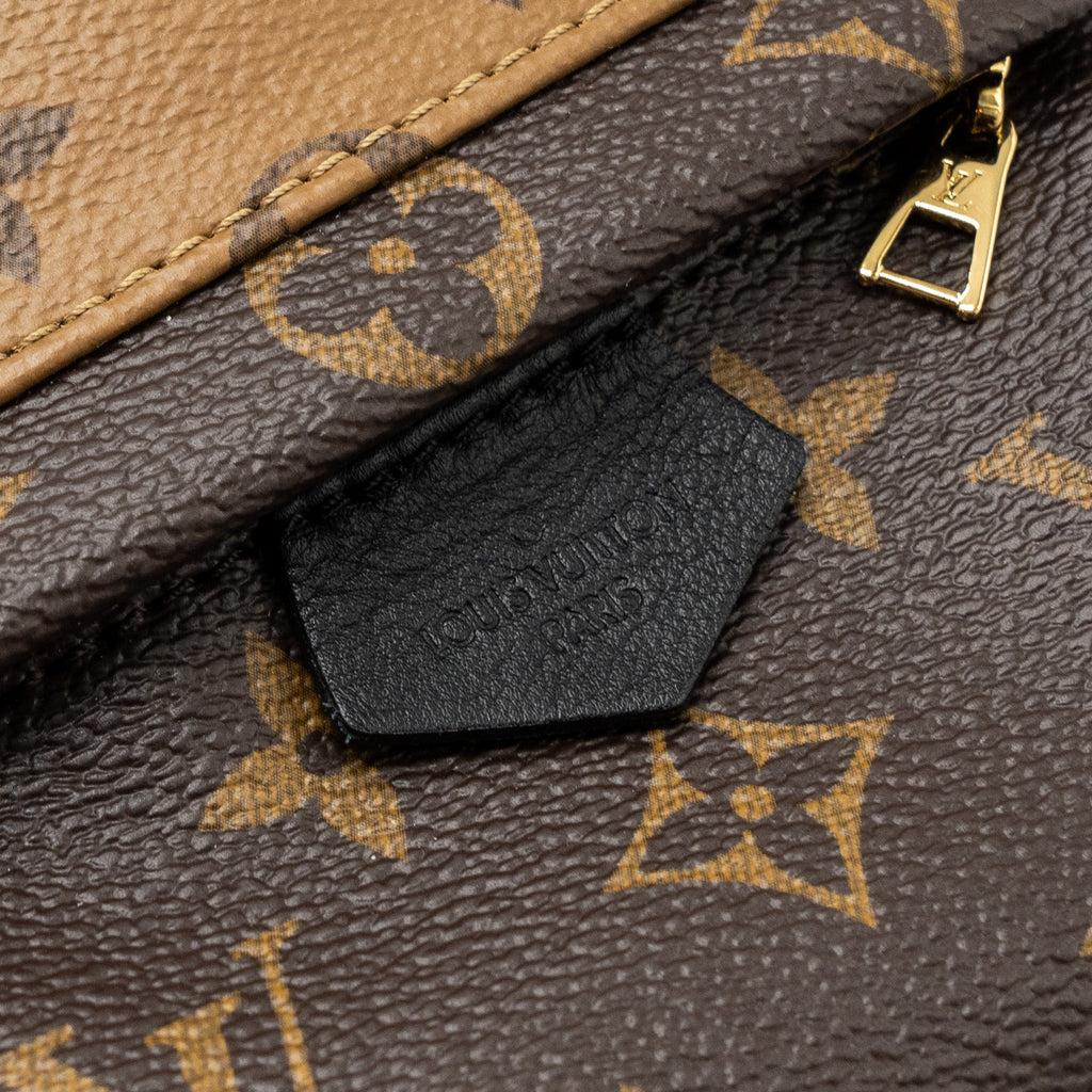 MINI PALM SPRING BACKPACK REVERSE MONOGRAM CANVAS GHW