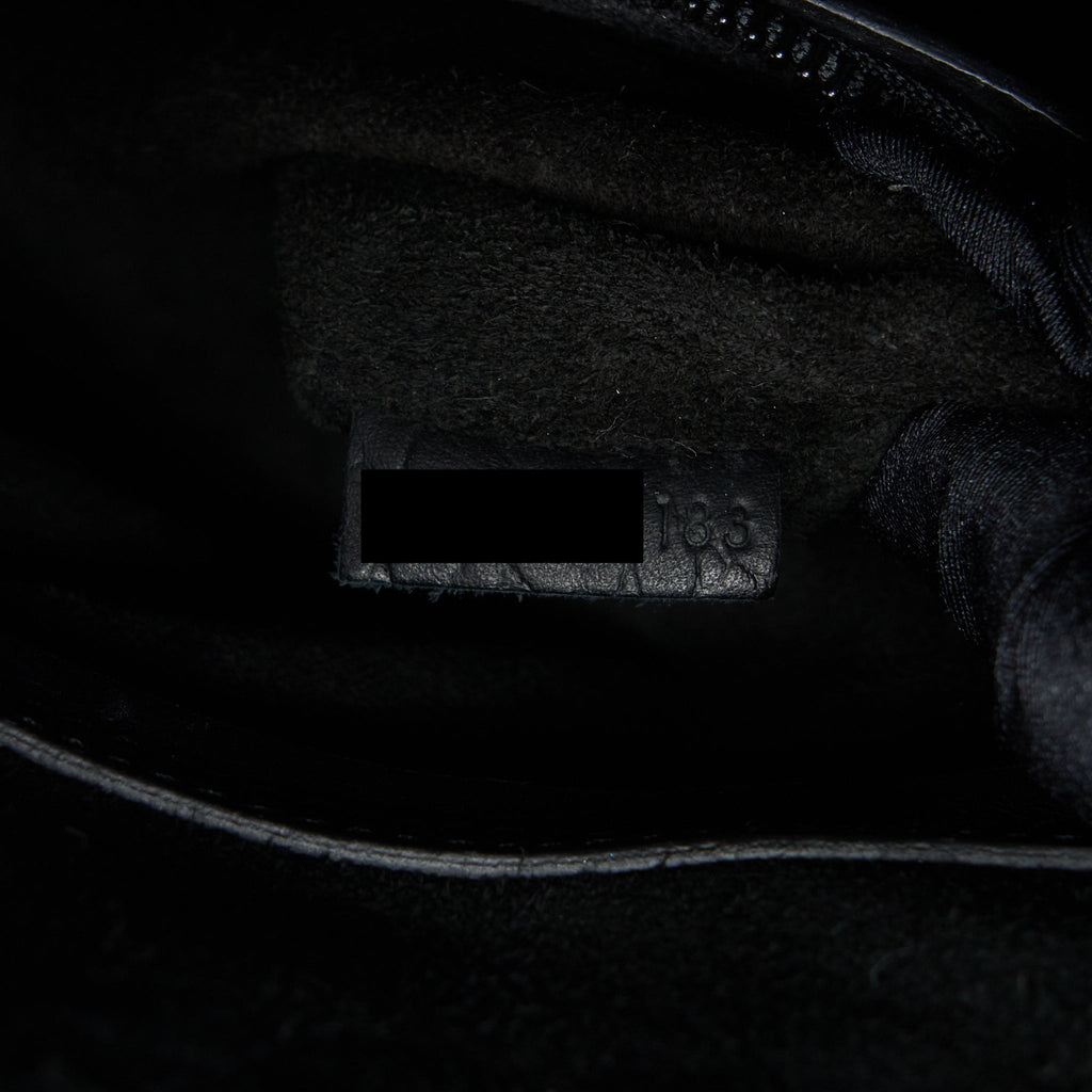 LARGE PHANTOM LUGGAGE BAG CROC-EMBOSSED CALFSKIN BLACK
