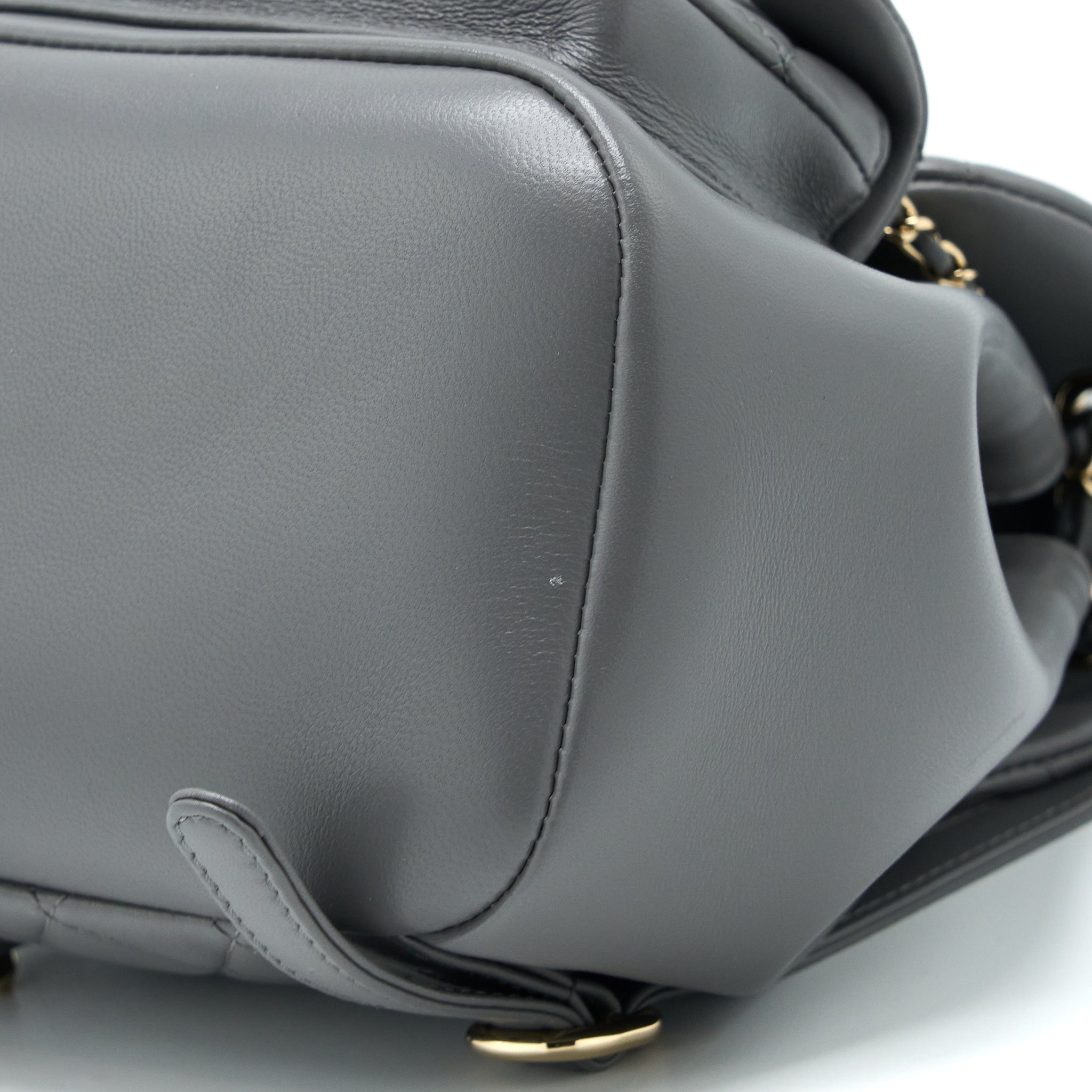 22A MIMI DUMA BACKPACK LAMBSKIN DARK GREY LGHW (MICROCHIP)