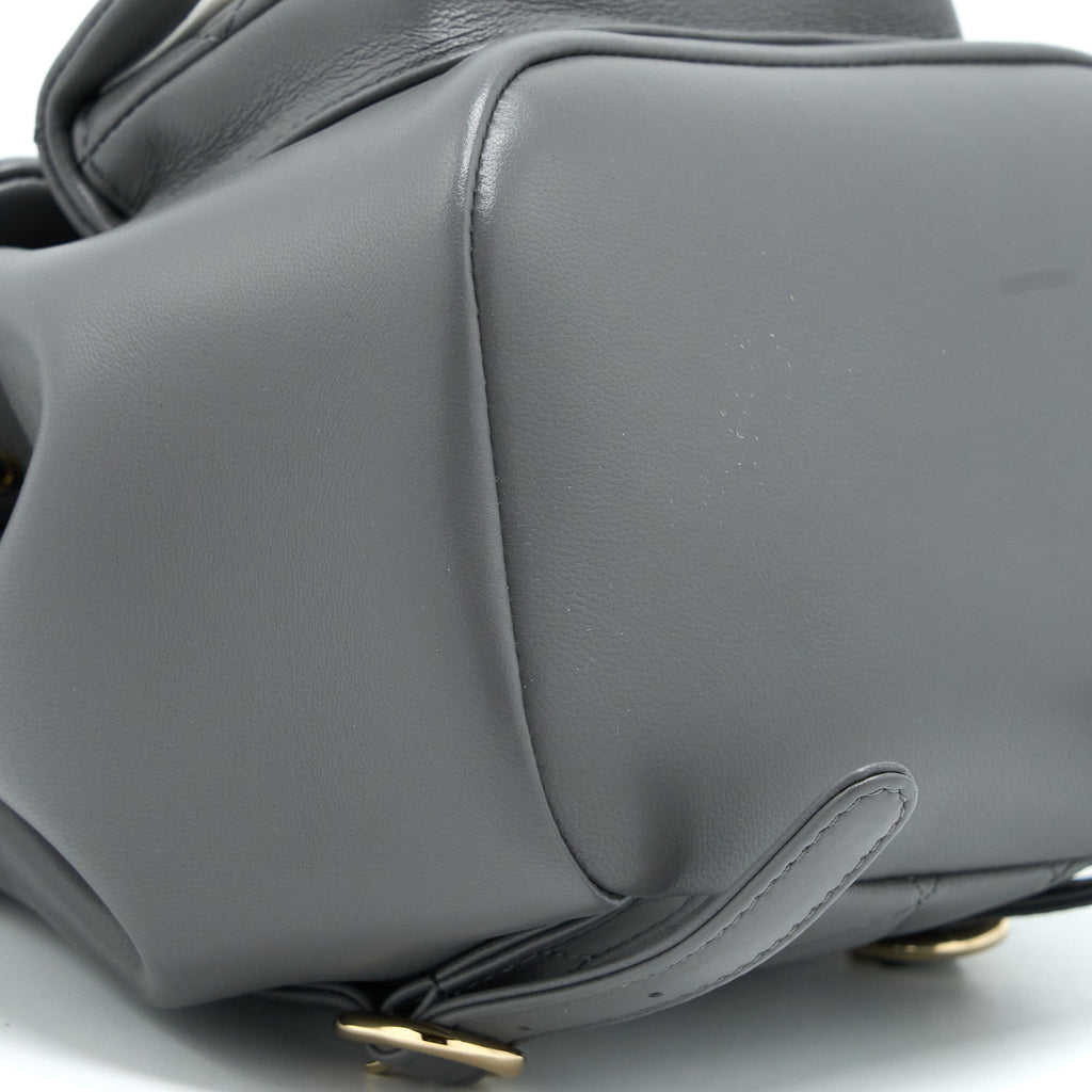 22A MIMI DUMA BACKPACK LAMBSKIN DARK GREY LGHW (MICROCHIP)