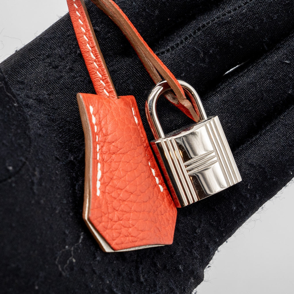 HERMES BIRKIN 35 TOGO SANGUINE / BLANC SHW
