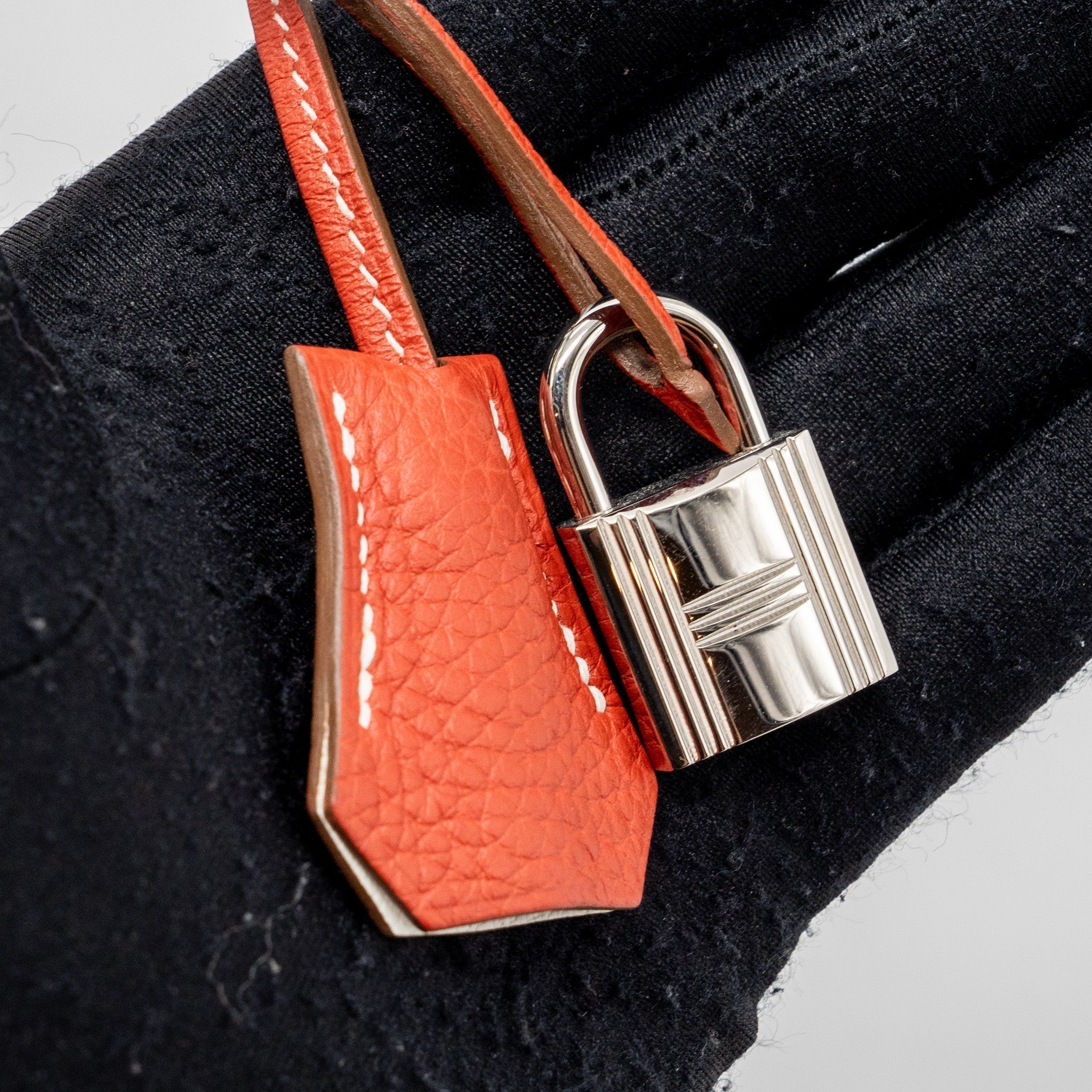 HERMES BIRKIN 35 TOGO SANGUINE / BLANC SHW