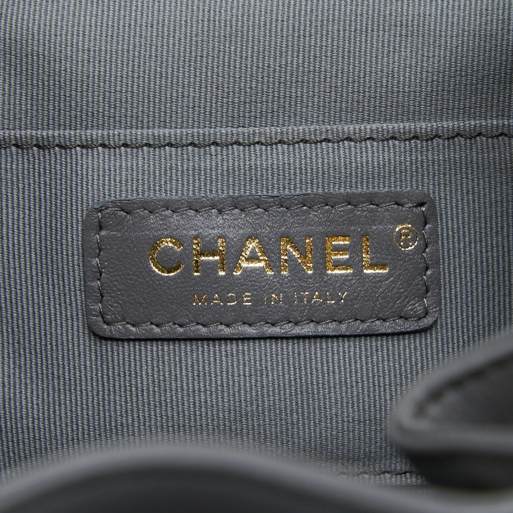 22A MIMI DUMA BACKPACK LAMBSKIN DARK GREY LGHW (MICROCHIP)