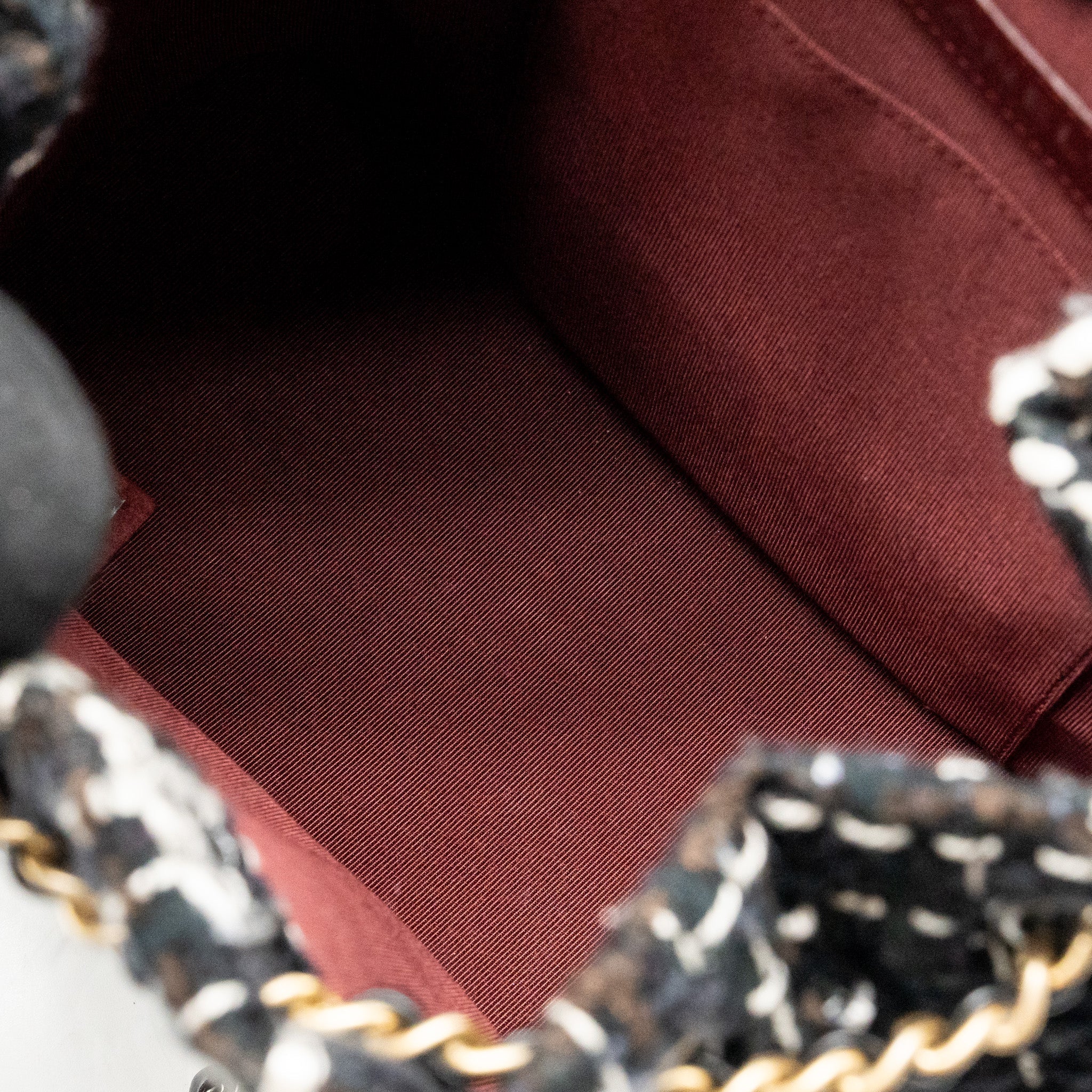 SMALL GABRIELLE TWEED BACKPACK BLACK/WHITE/BROWN MULTICOLOUR HARDWARE