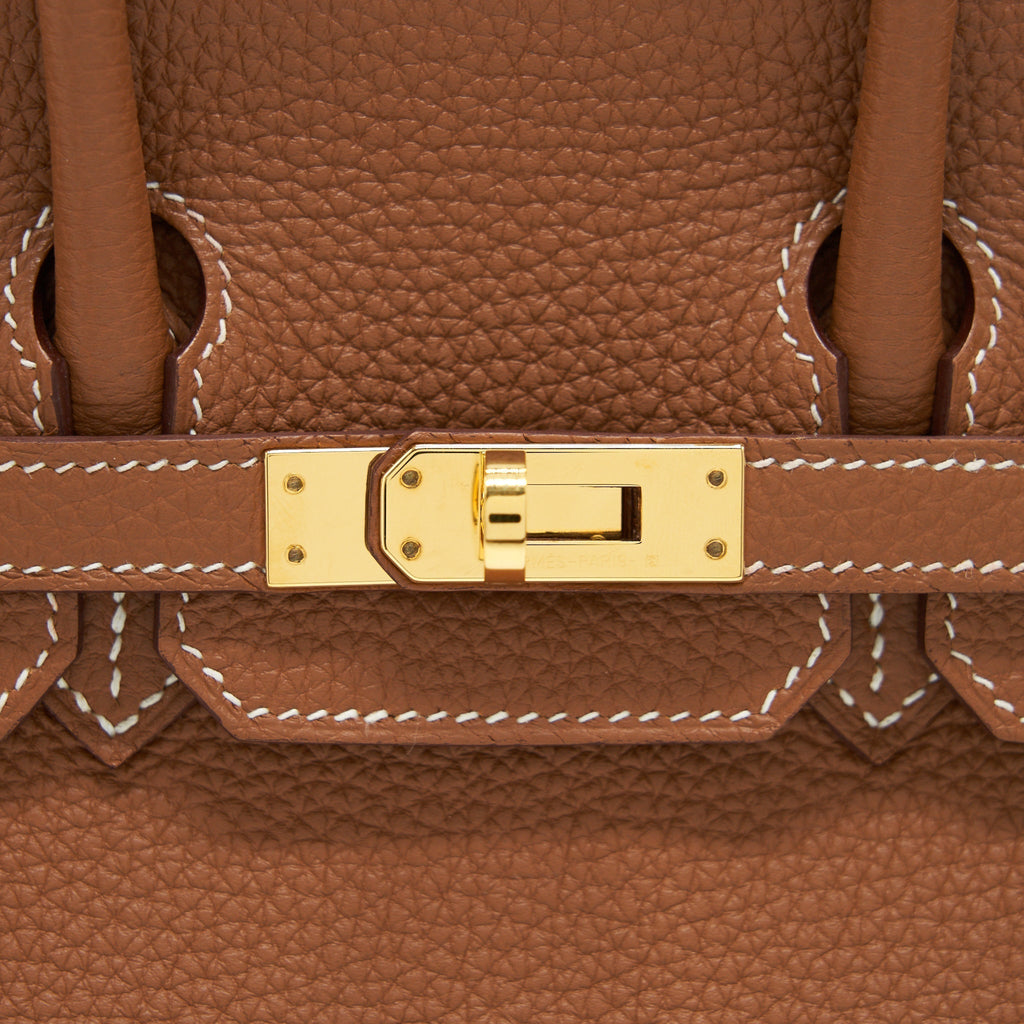 HERMES BIRKIN 25 GOLD WITH GHW TOGO