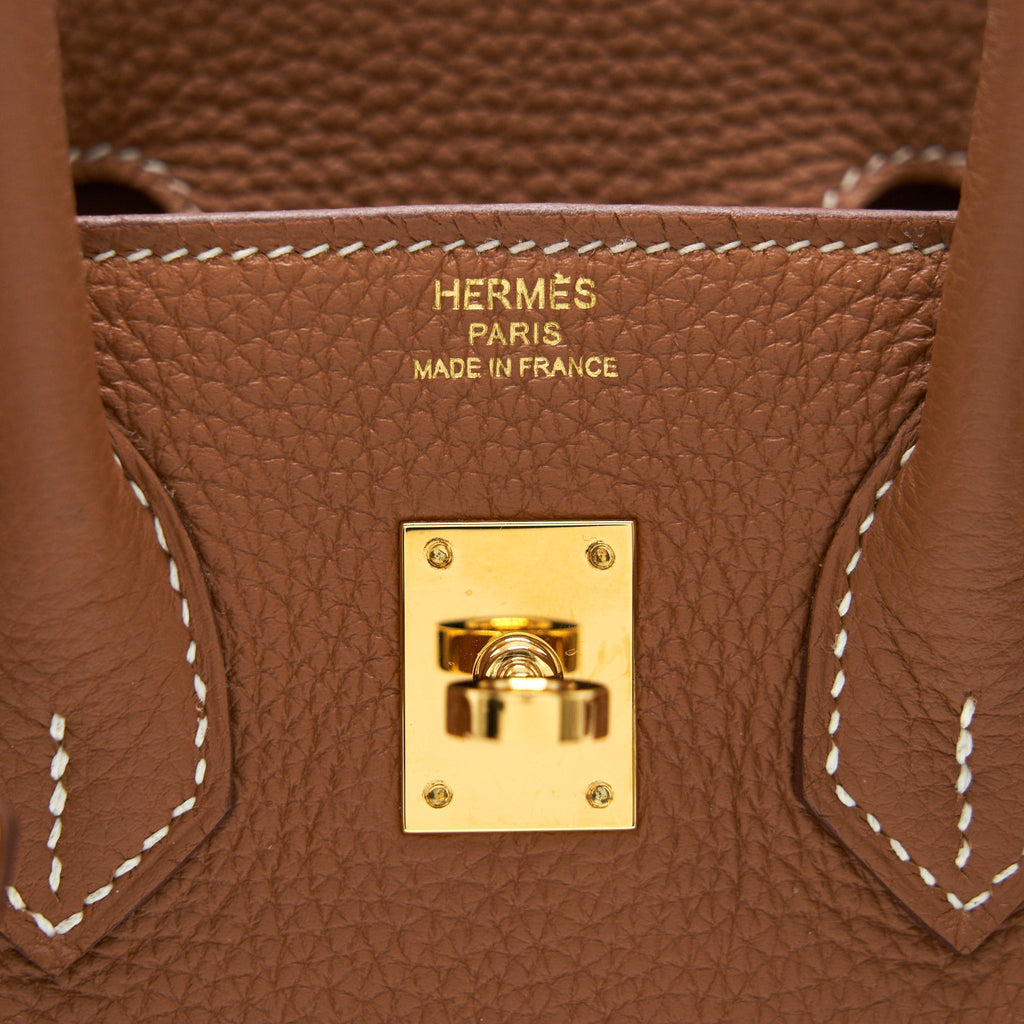 HERMES BIRKIN 25 GOLD WITH GHW TOGO