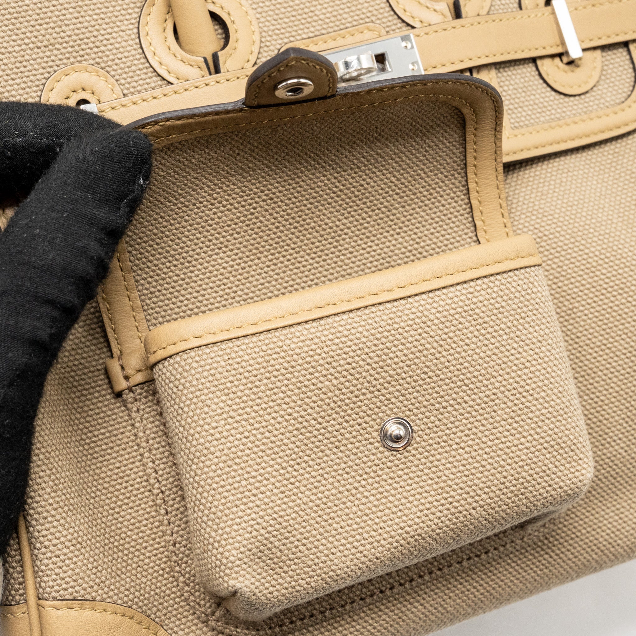 HERMES BIRKIN 25 CARGO TOILE GOELAND/SWIFT BEIGE MARFA/POUSSIERE SHW