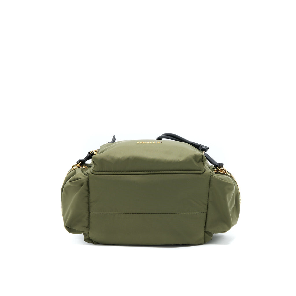 MEDIUM RUCKSACK BACKPACK NYLON OLIVE GREEN GHW